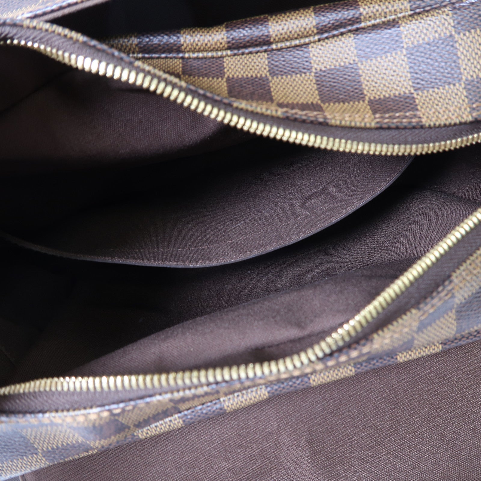 LOUIS VUITTON Damier Naviglio金扣肩背袋啡色