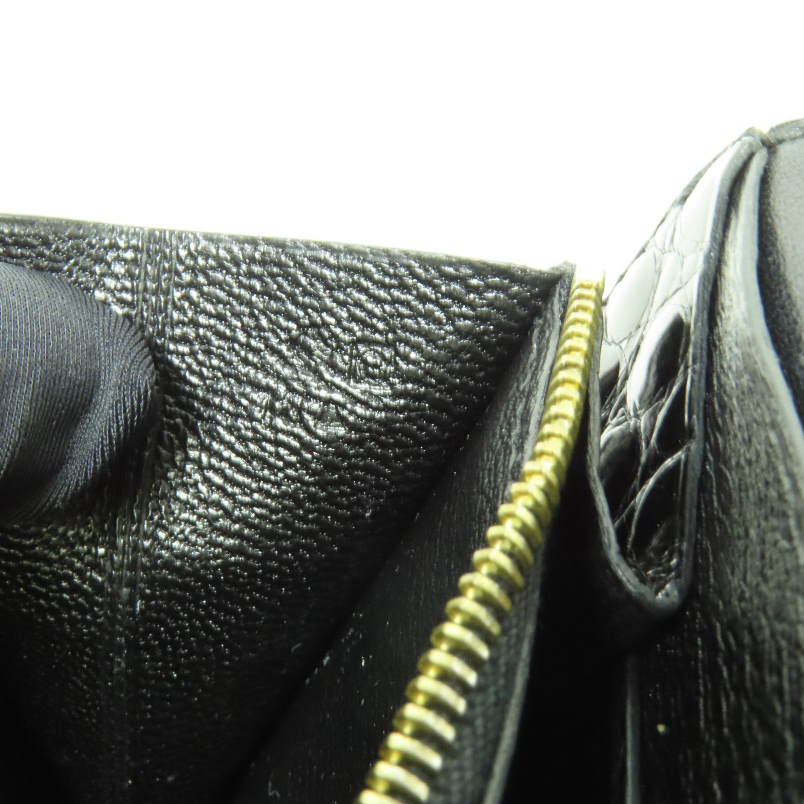 HERMES 鱷魚皮革Constance Wallet金扣錢包Noir