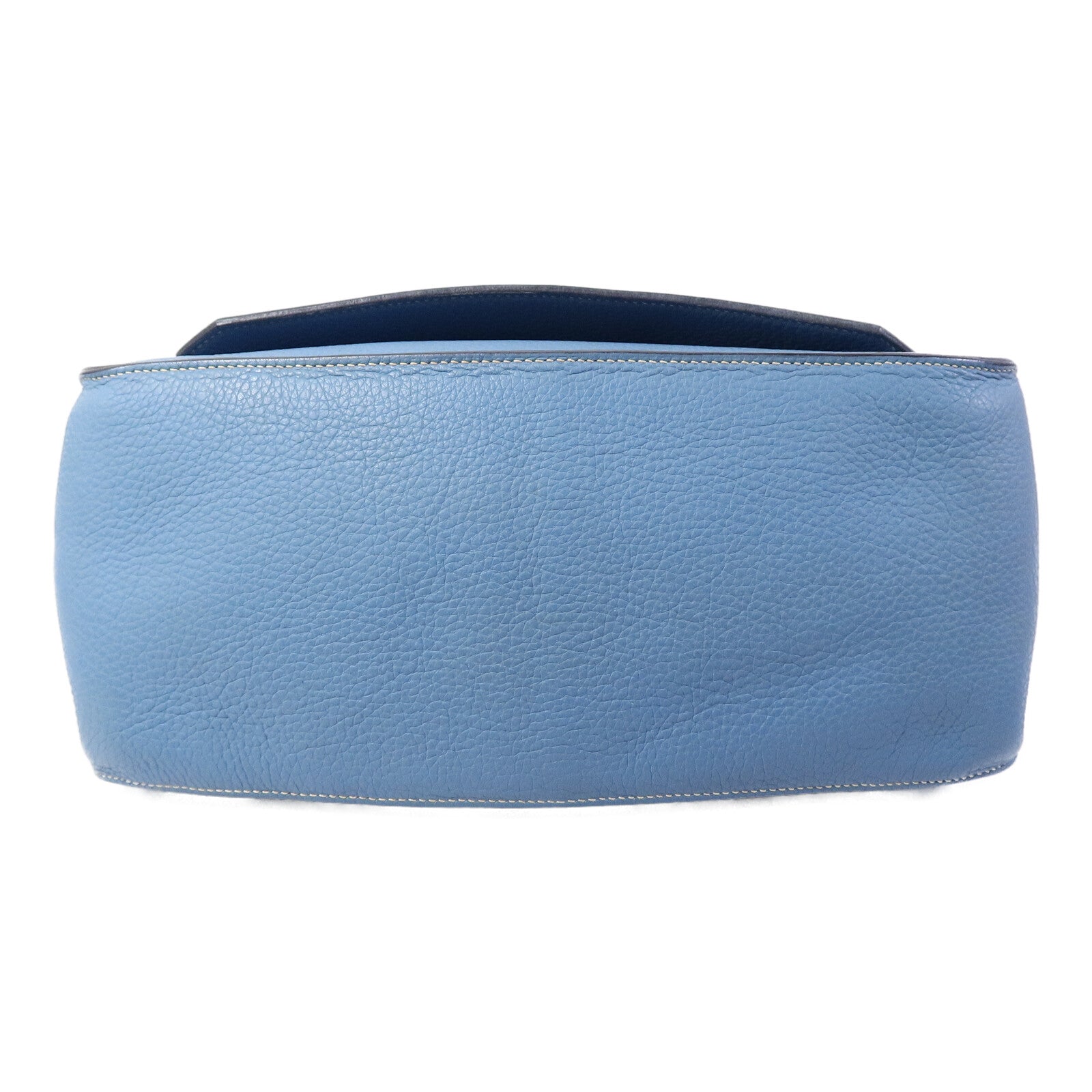 HERMES Clemence皮革Jypsiere 34肩背袋Bleu Jean