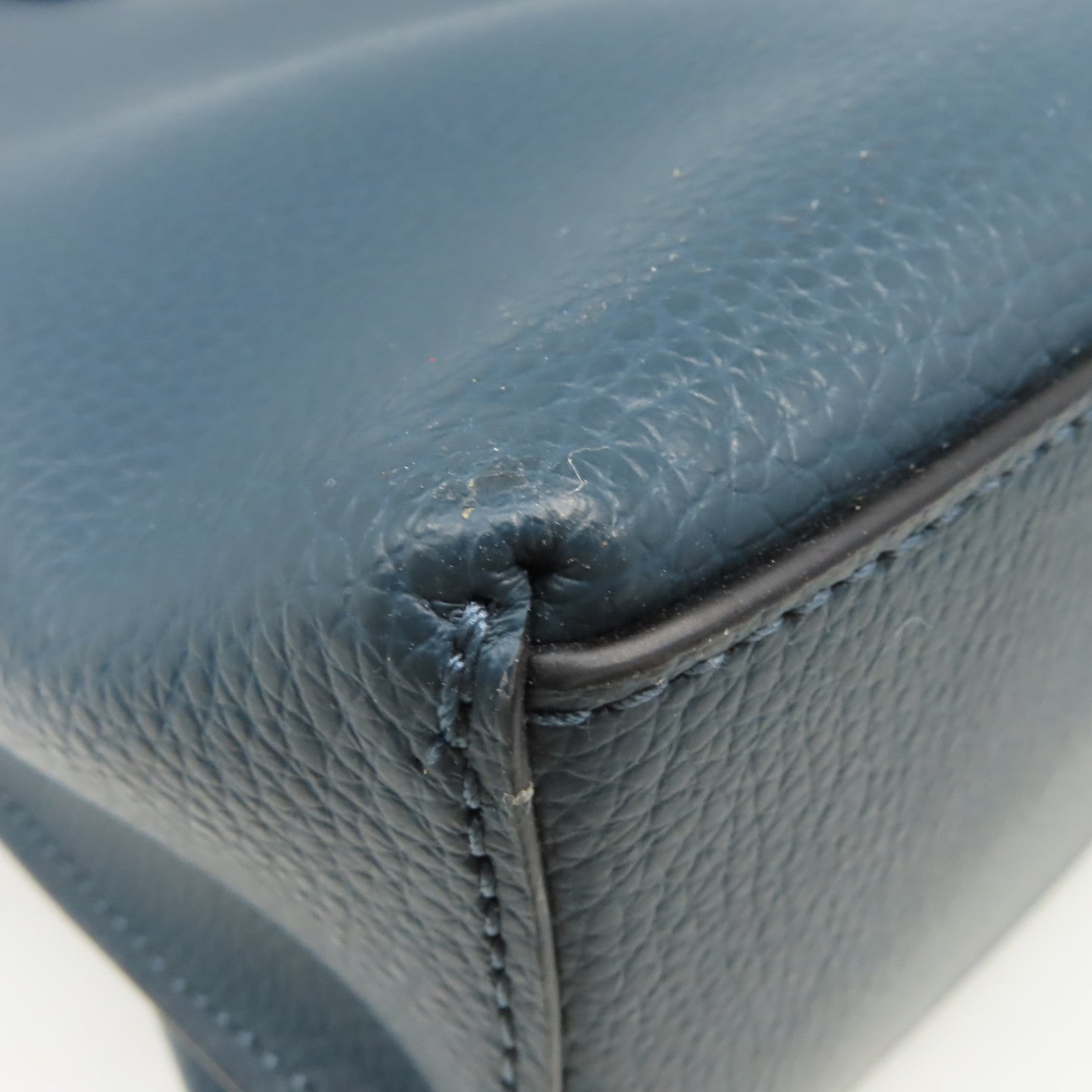 COACH 【清倉大減價】牛皮皮革Tote Bag肩背袋藍綠色