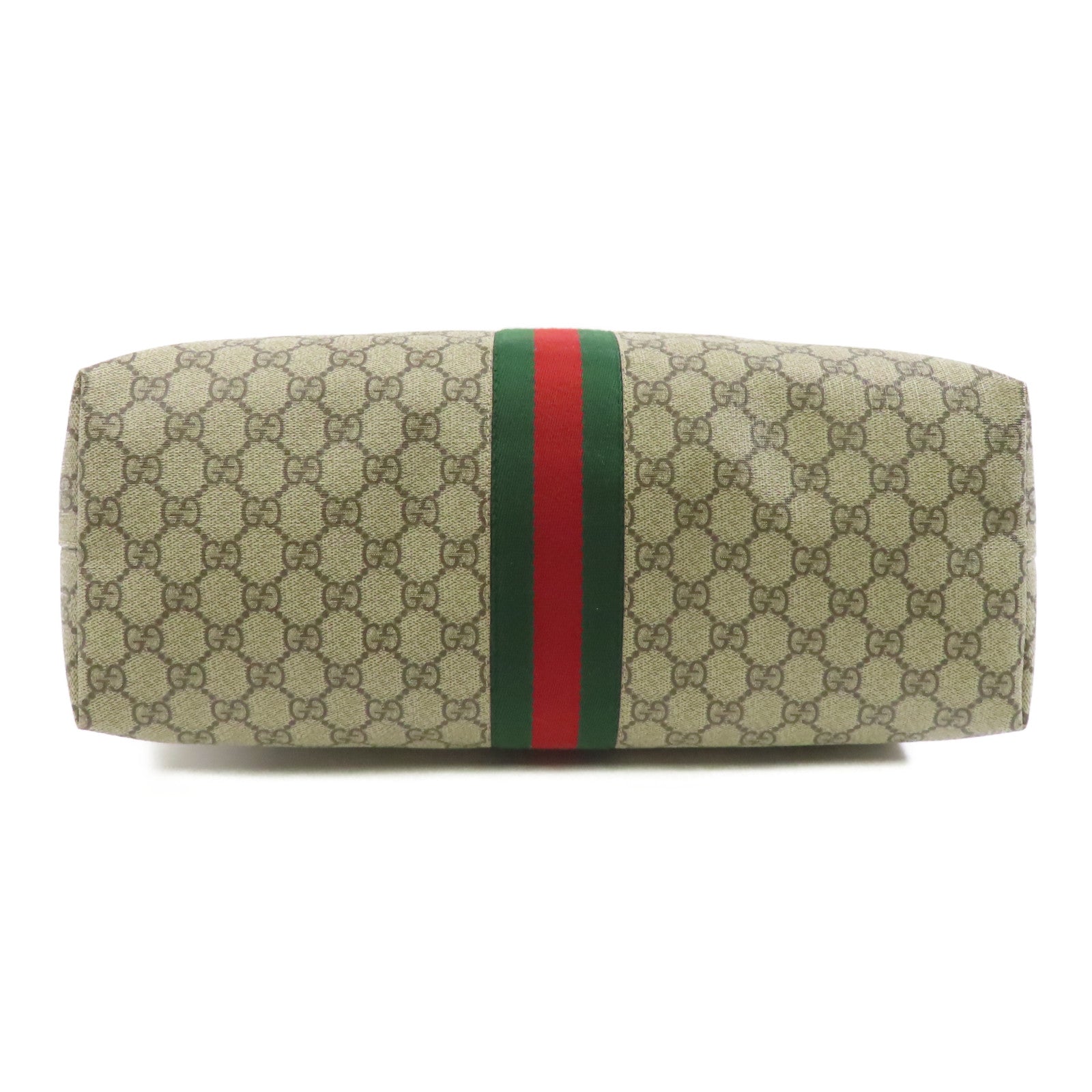 GUCCI 【激減優惠】塗層帆布Tote Bag MM金扣肩背袋/手挽袋啡色