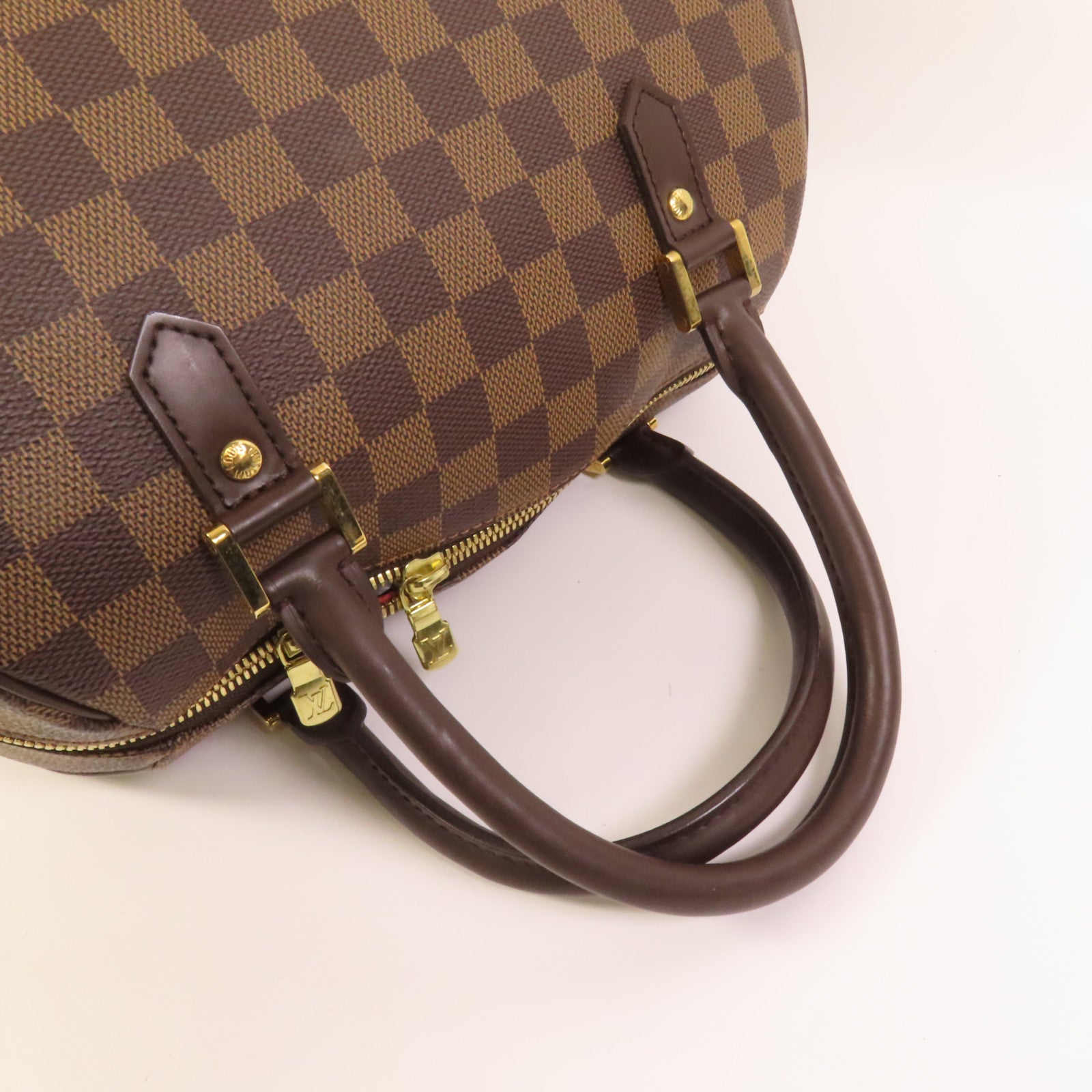 LOUIS VUITTON Damier Ribera MM金扣手挽袋