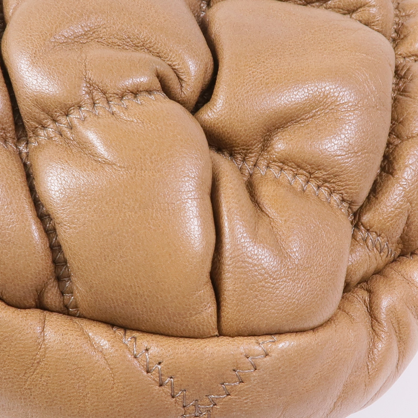 CHANEL 牛皮皮革Bubble Quilt Flap Bag金扣鏈帶肩背袋