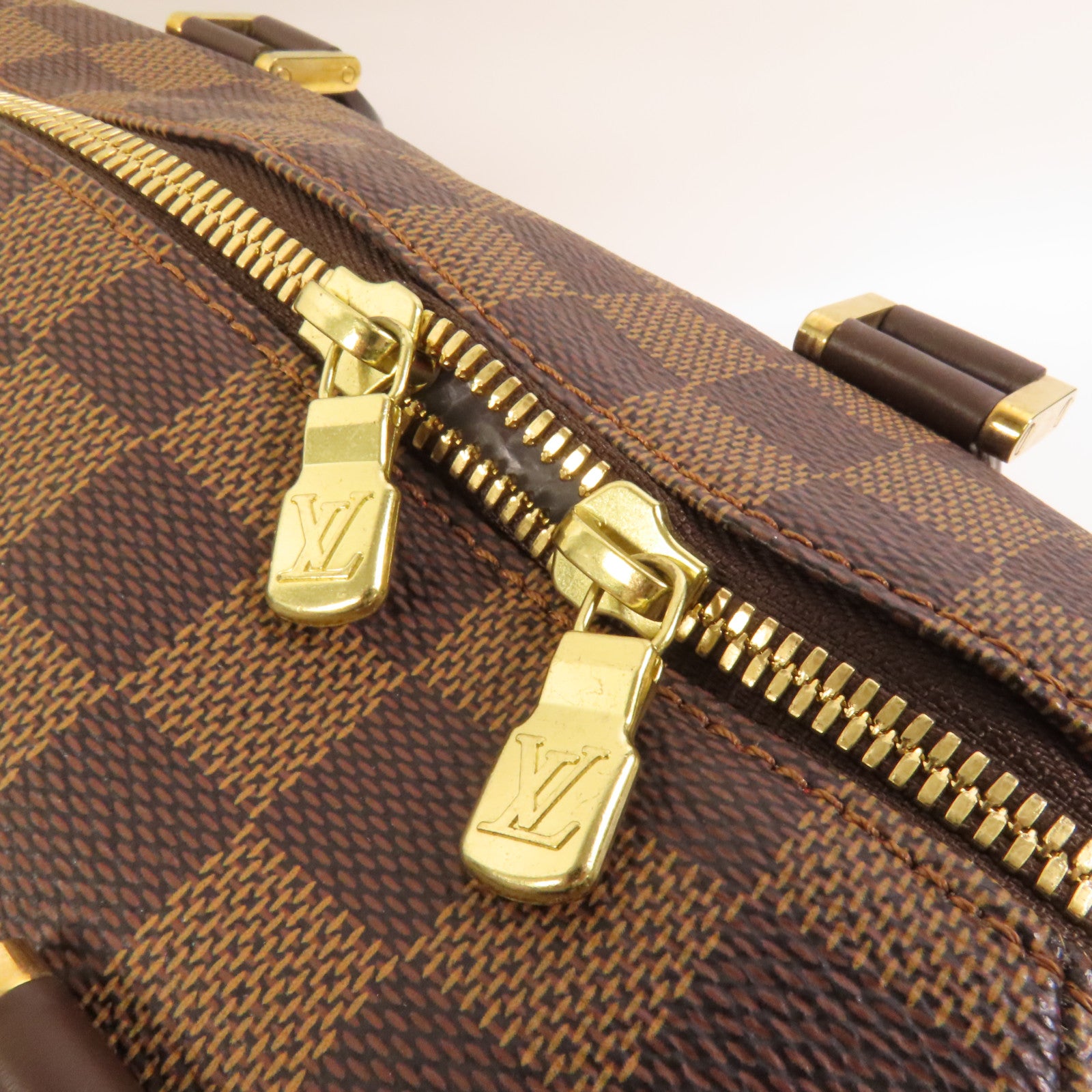 LOUIS VUITTON Damier Ribera MM金扣手挽袋