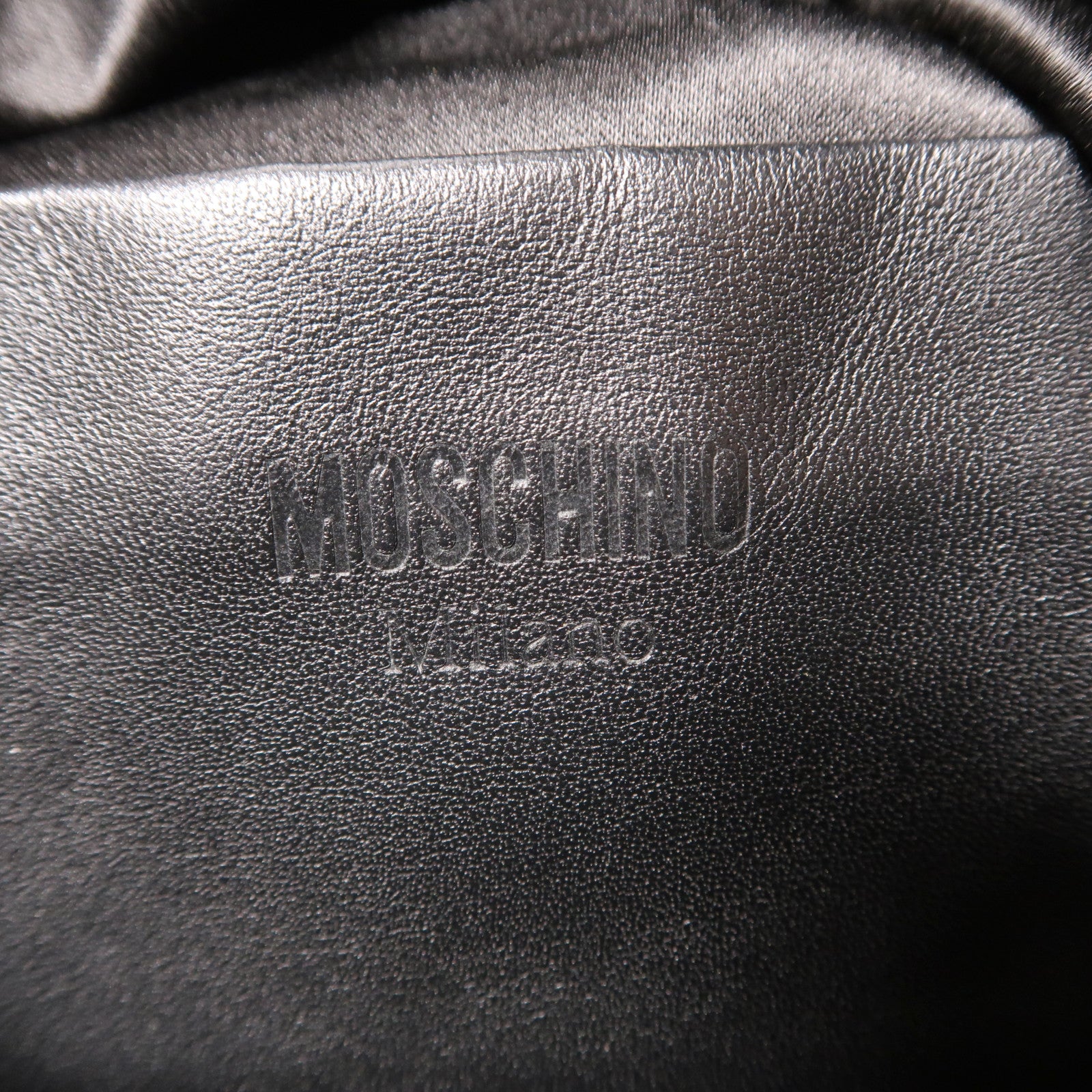 MOSCHINO 【激減優惠】尼龍Backpack銀扣背包黑色