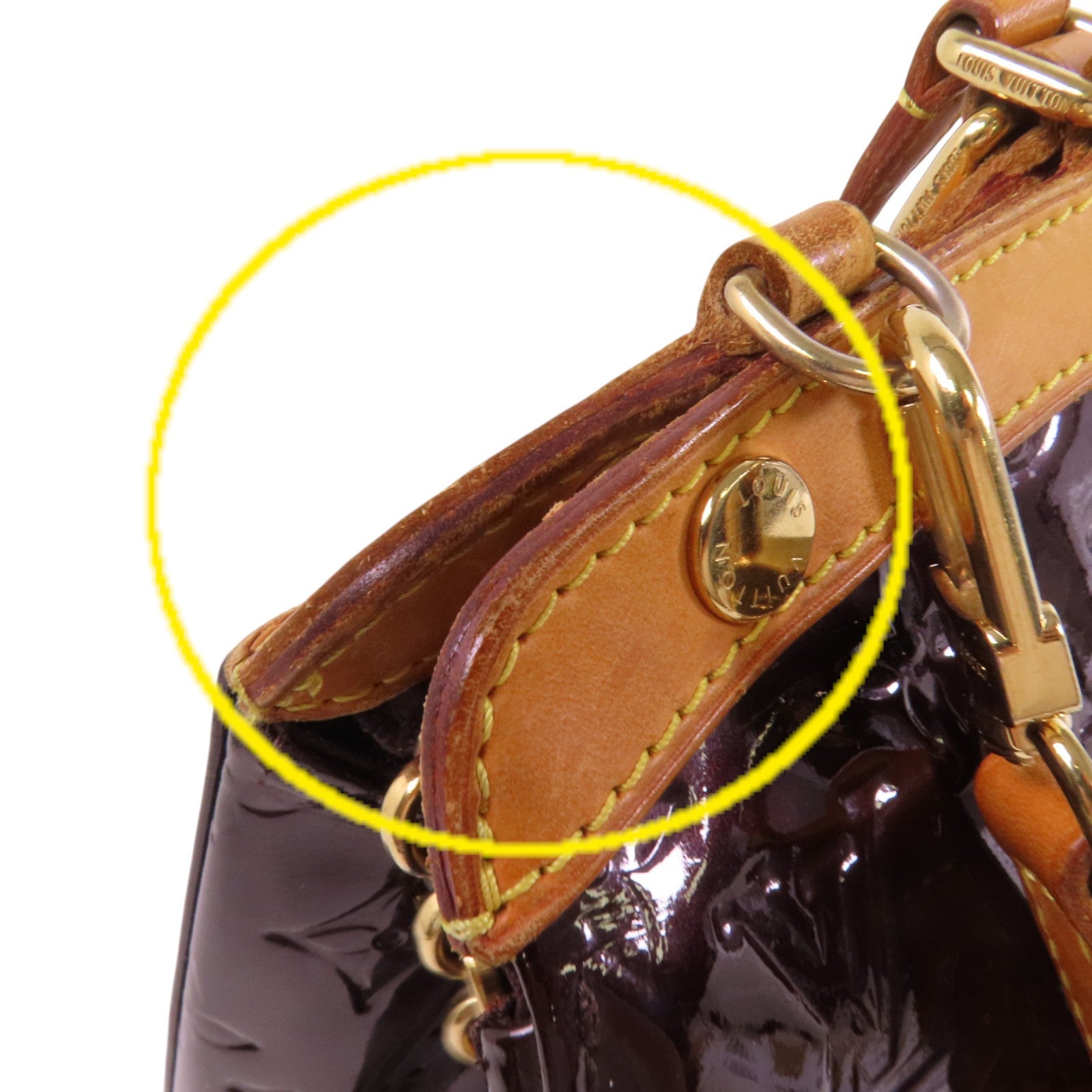 LOUIS VUITTON LV GHW Brea MM Handbag Shoulder Bag M91619 Mono-Vernis Wine-Red