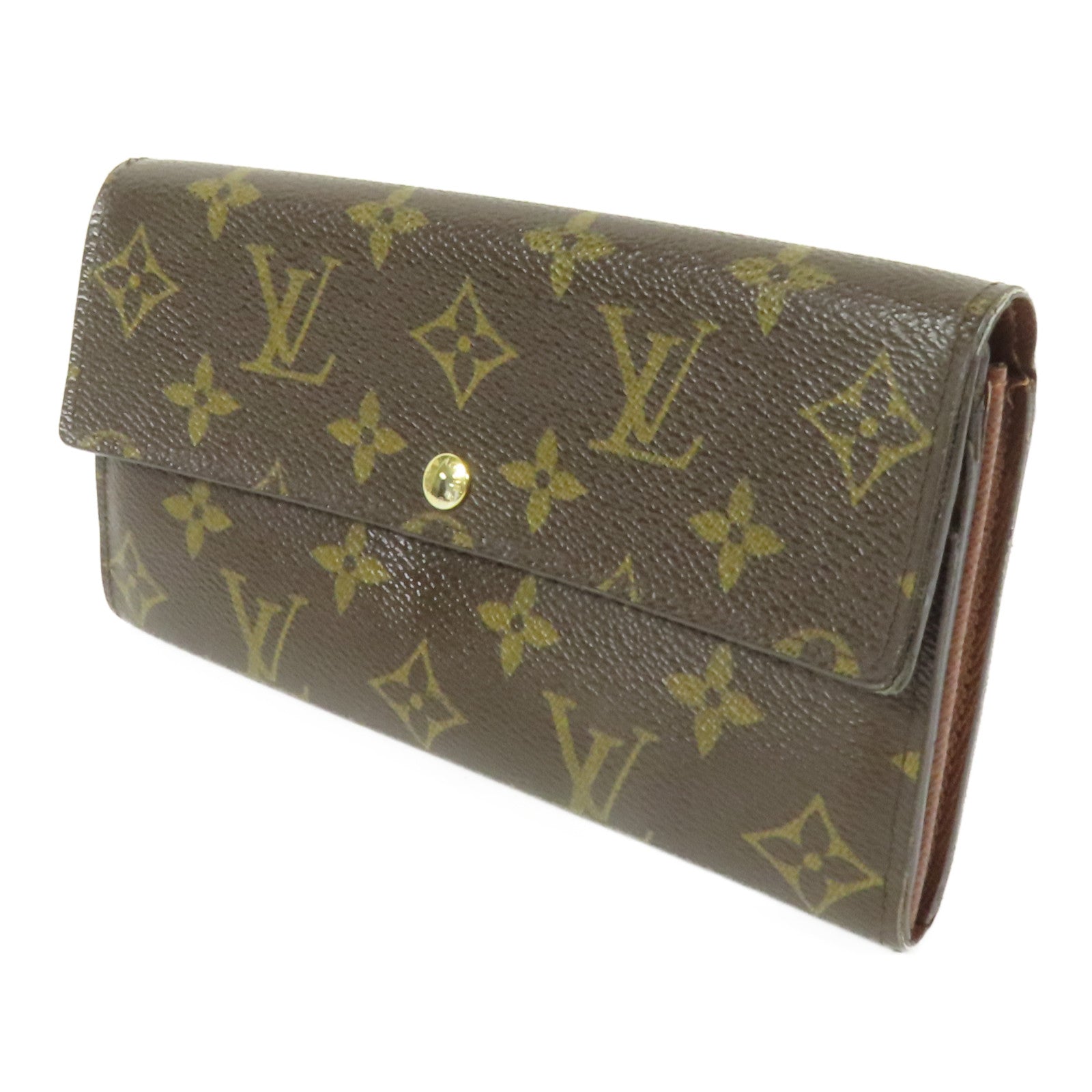 LOUIS VUITTON Monogram Long Wallet金扣長錢包