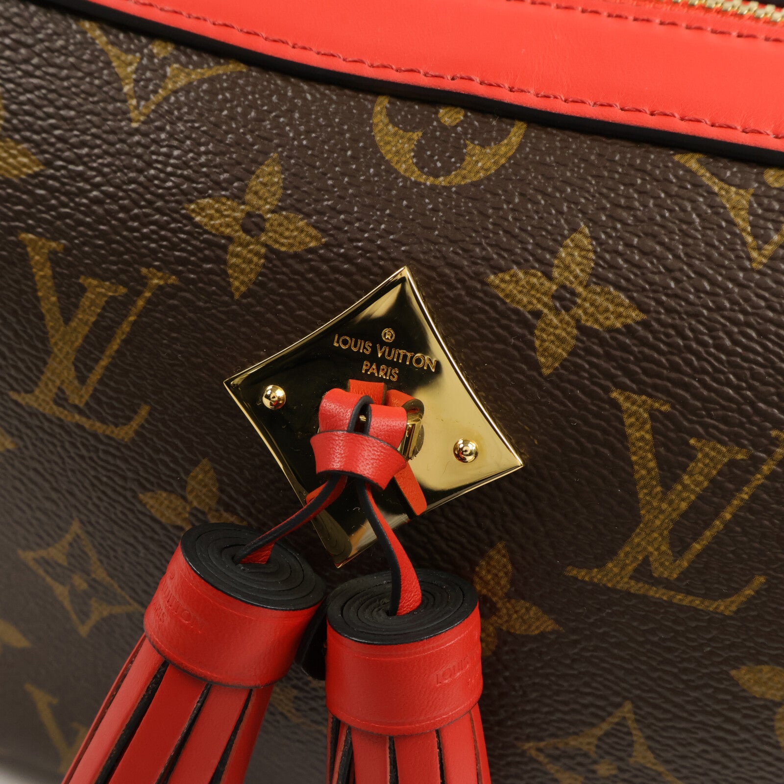 LOUIS VUITTON 塗層帆布Monogram Saintonge手挽肩背兩用袋