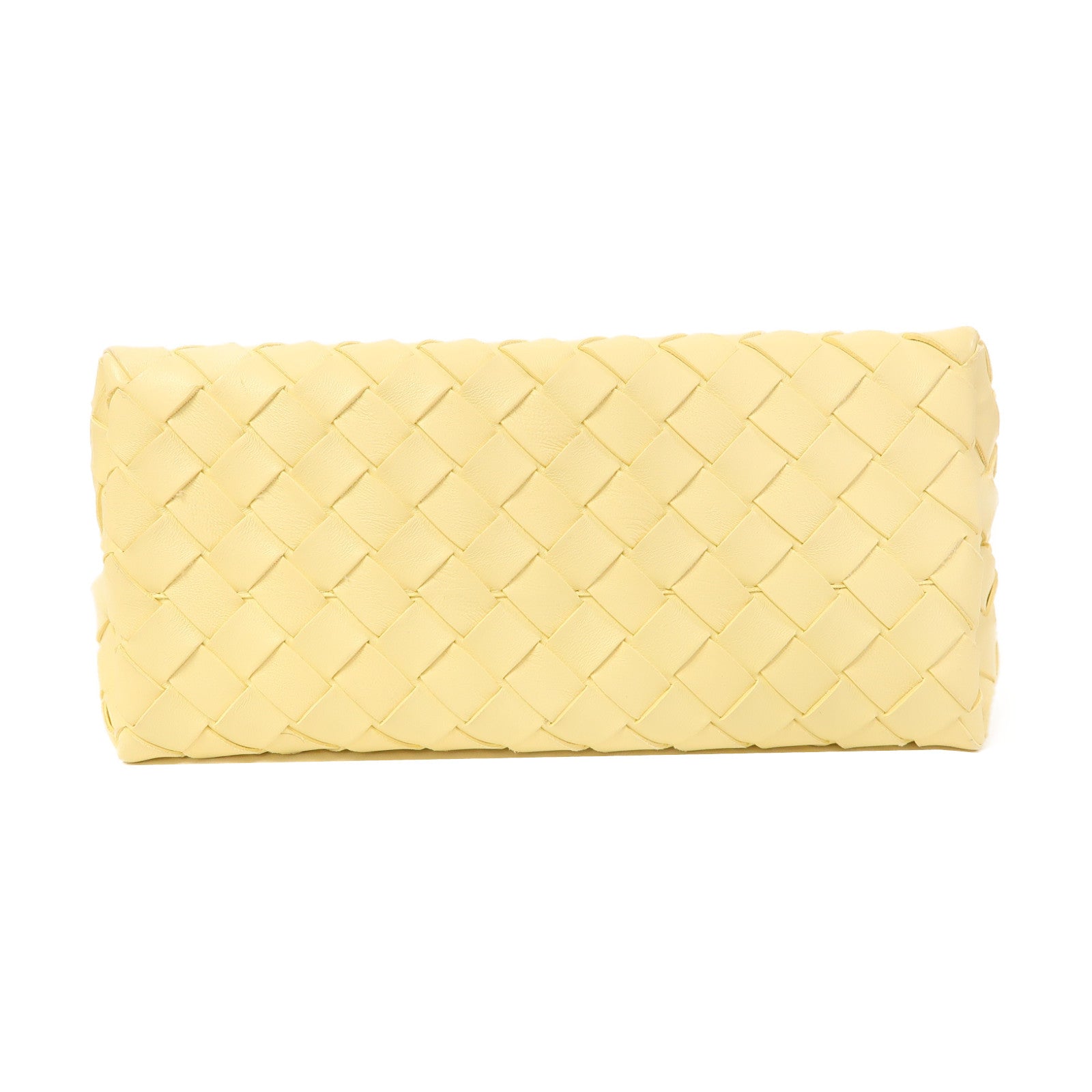 BOTTEGA VENETA 織紋皮革Small Andiamo With Chain金扣手挽肩背兩用袋黃色