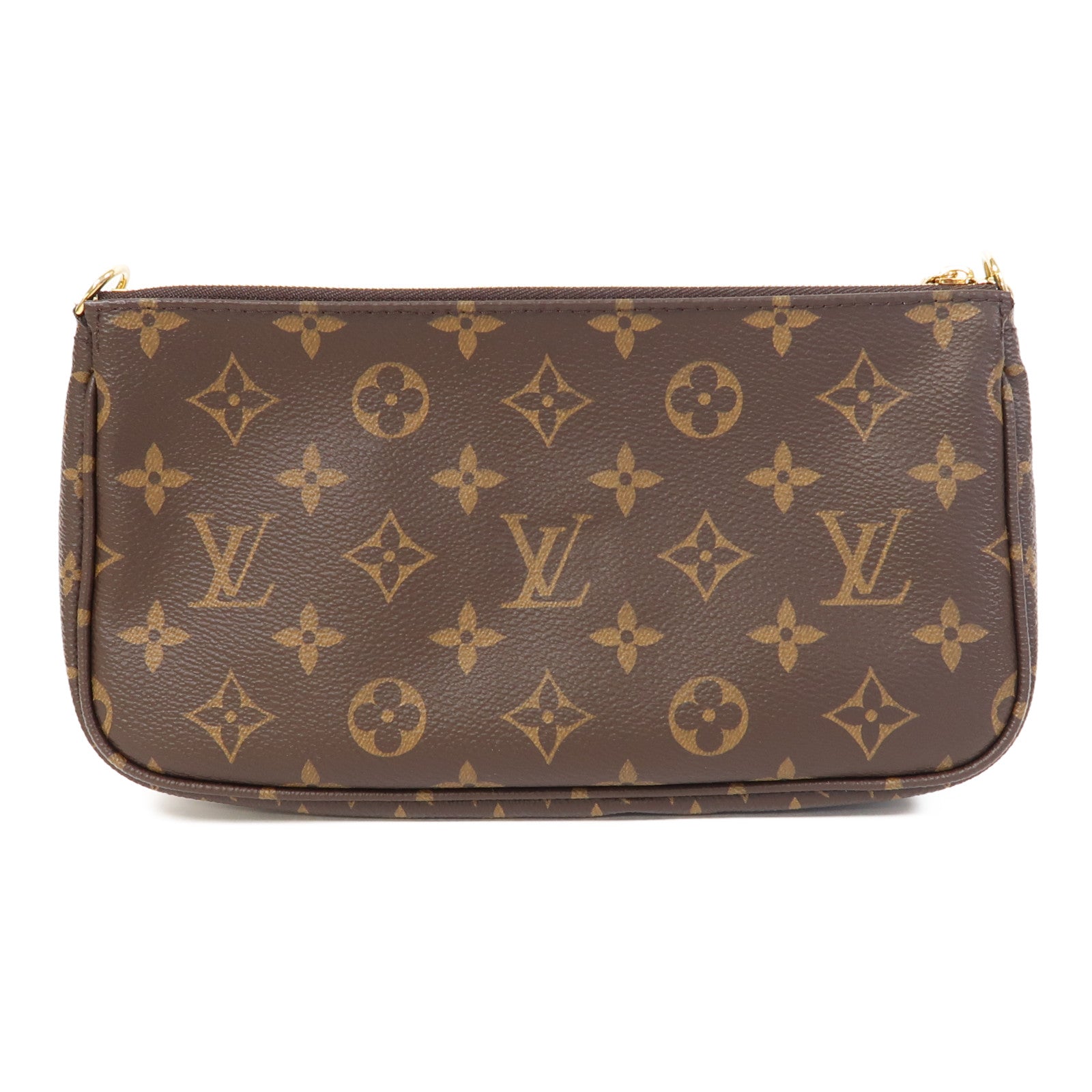 LOUIS VUITTON Monogram Multi Pochette金扣肩背袋啡色