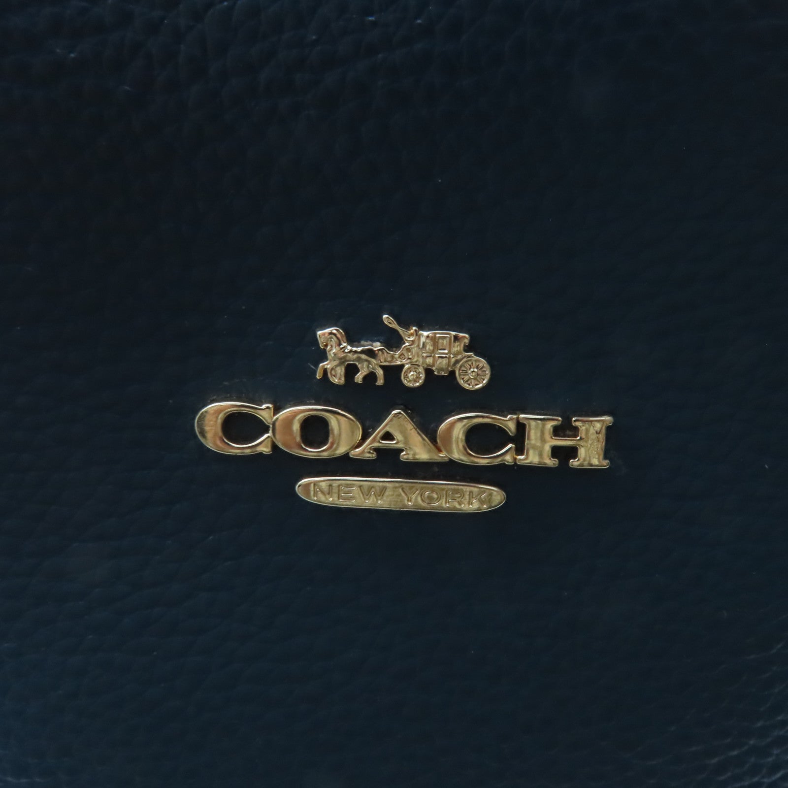 COACH 【清倉大減價】牛皮皮革Tote Bag肩背袋藍綠色