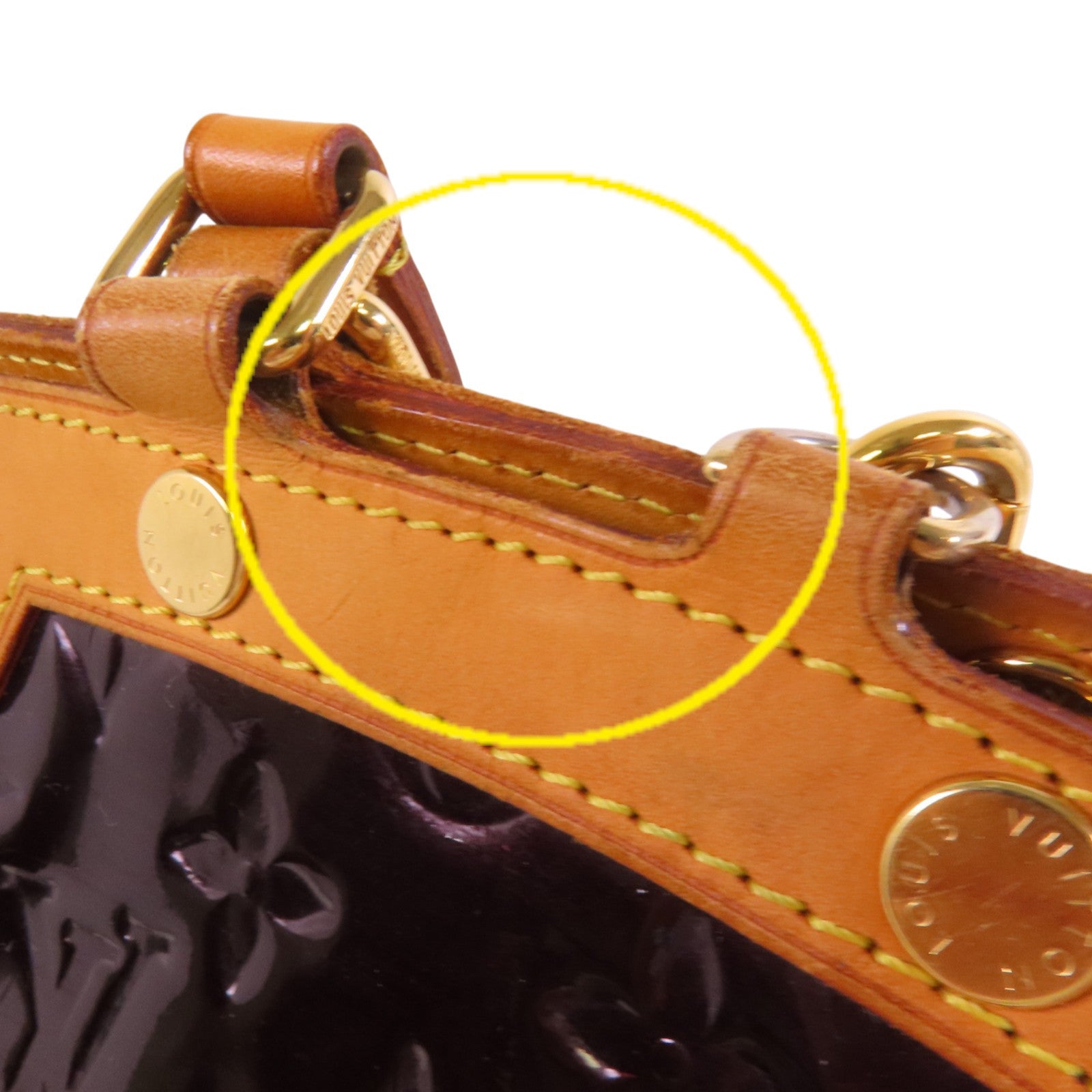 LOUIS VUITTON LV GHW Brea MM Handbag Shoulder Bag M91619 Mono-Vernis Wine-Red