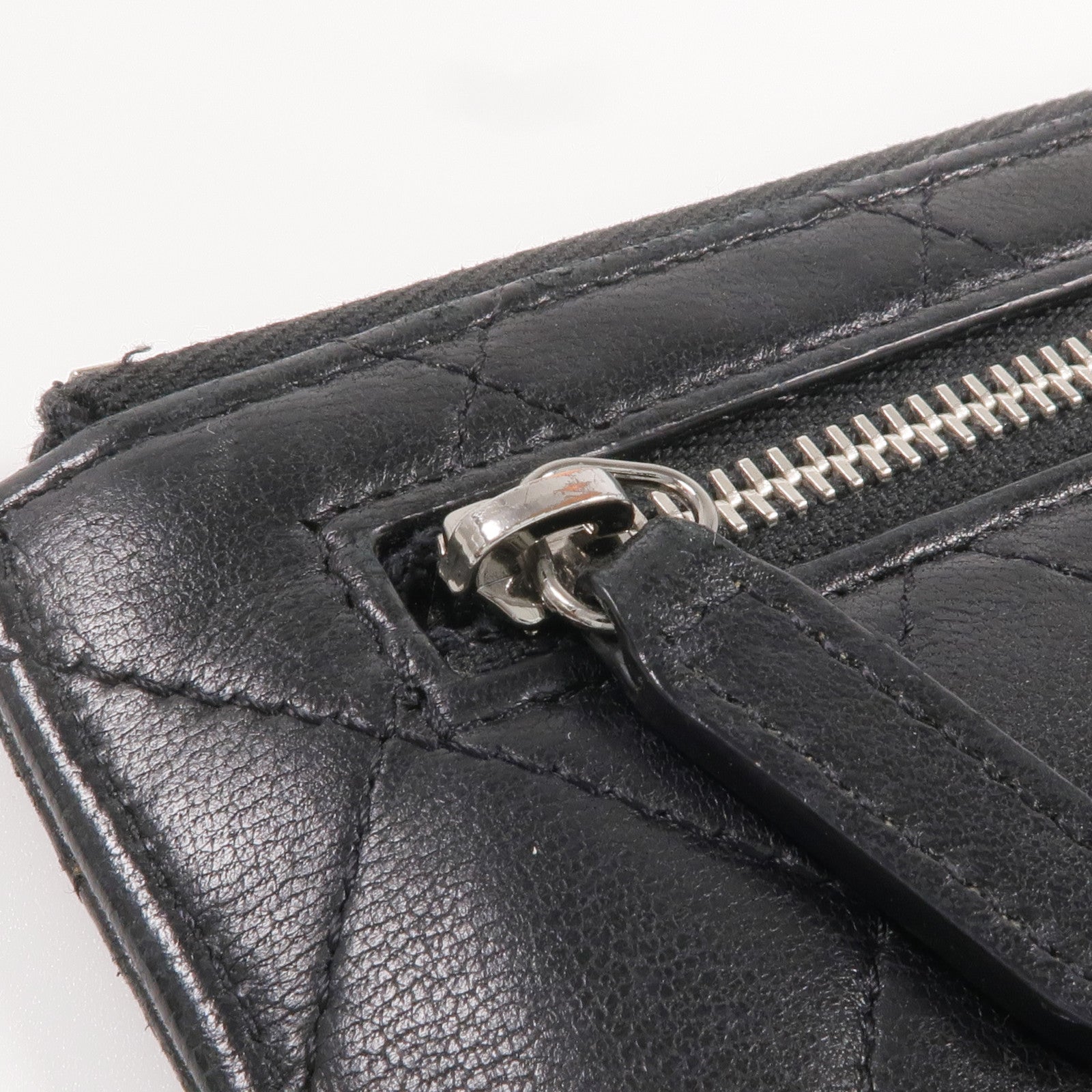 CHANEL 羊皮皮革Long Wallet/Pouch銀扣長錢包