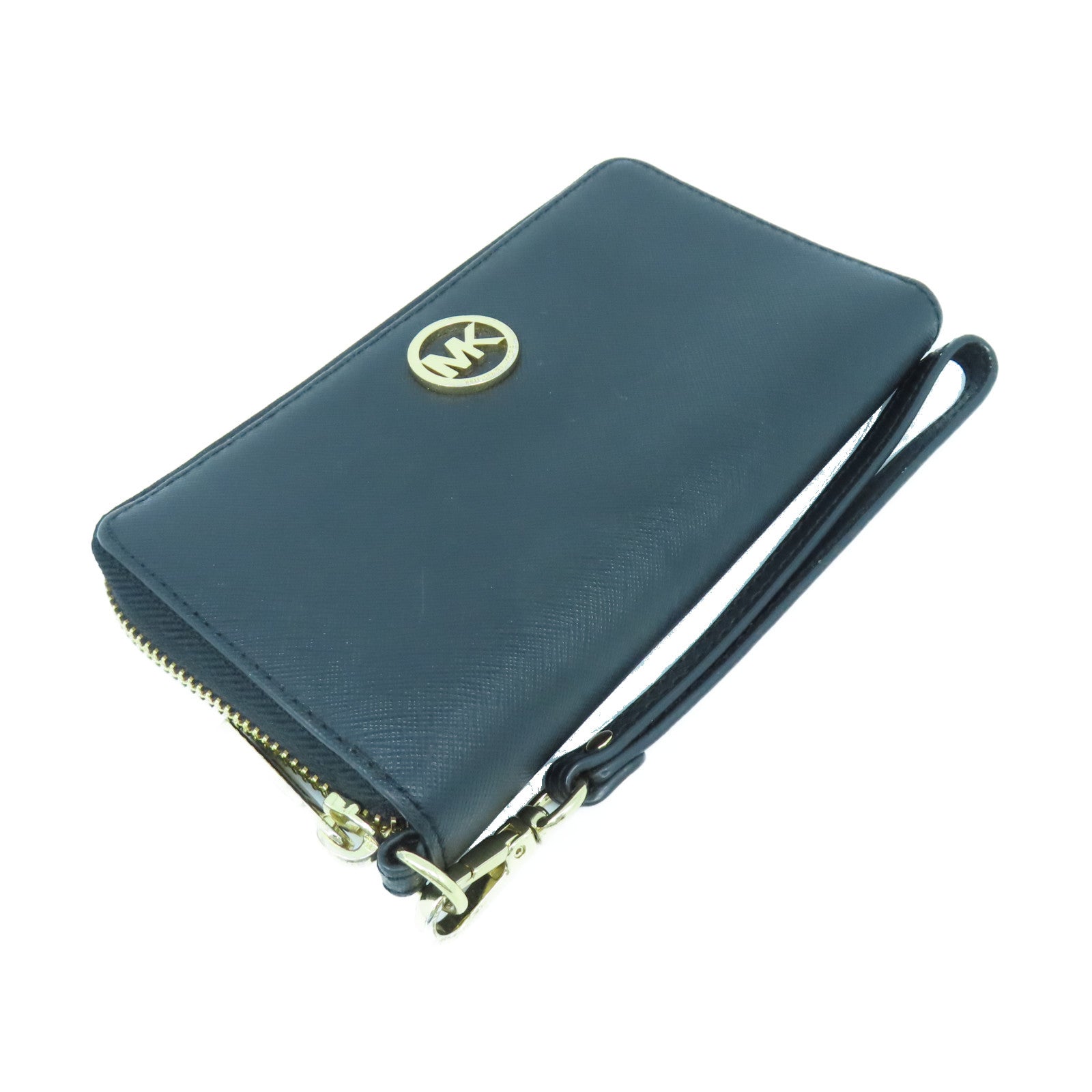 Michael Kors 【激減優惠】牛皮皮革Long Wallet金扣長錢包黑色
