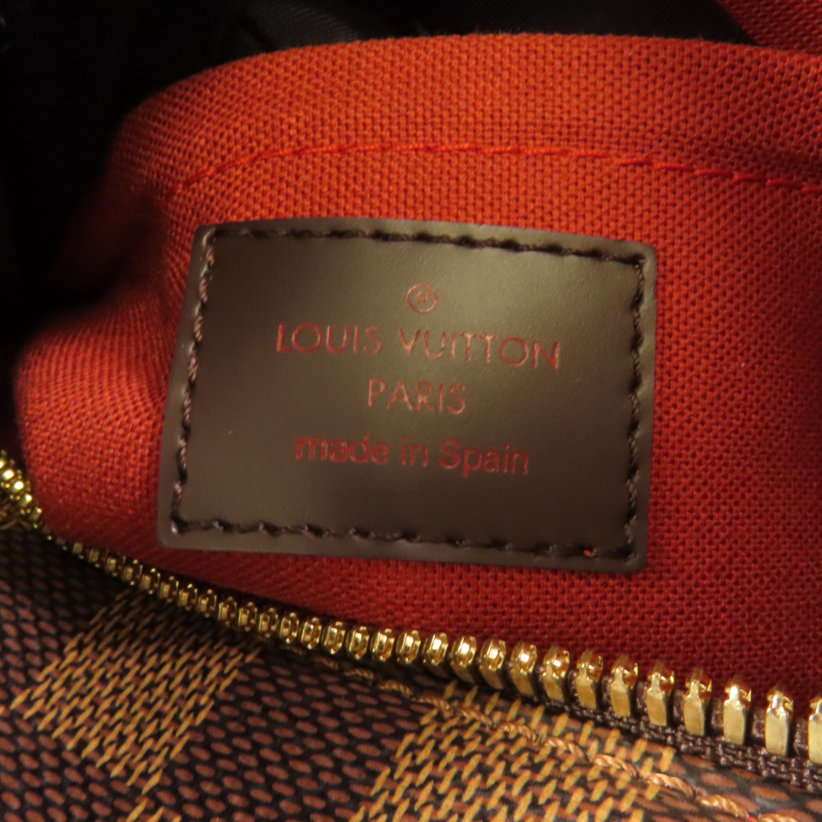 LOUIS VUITTON Damier Ribera MM金扣手挽袋