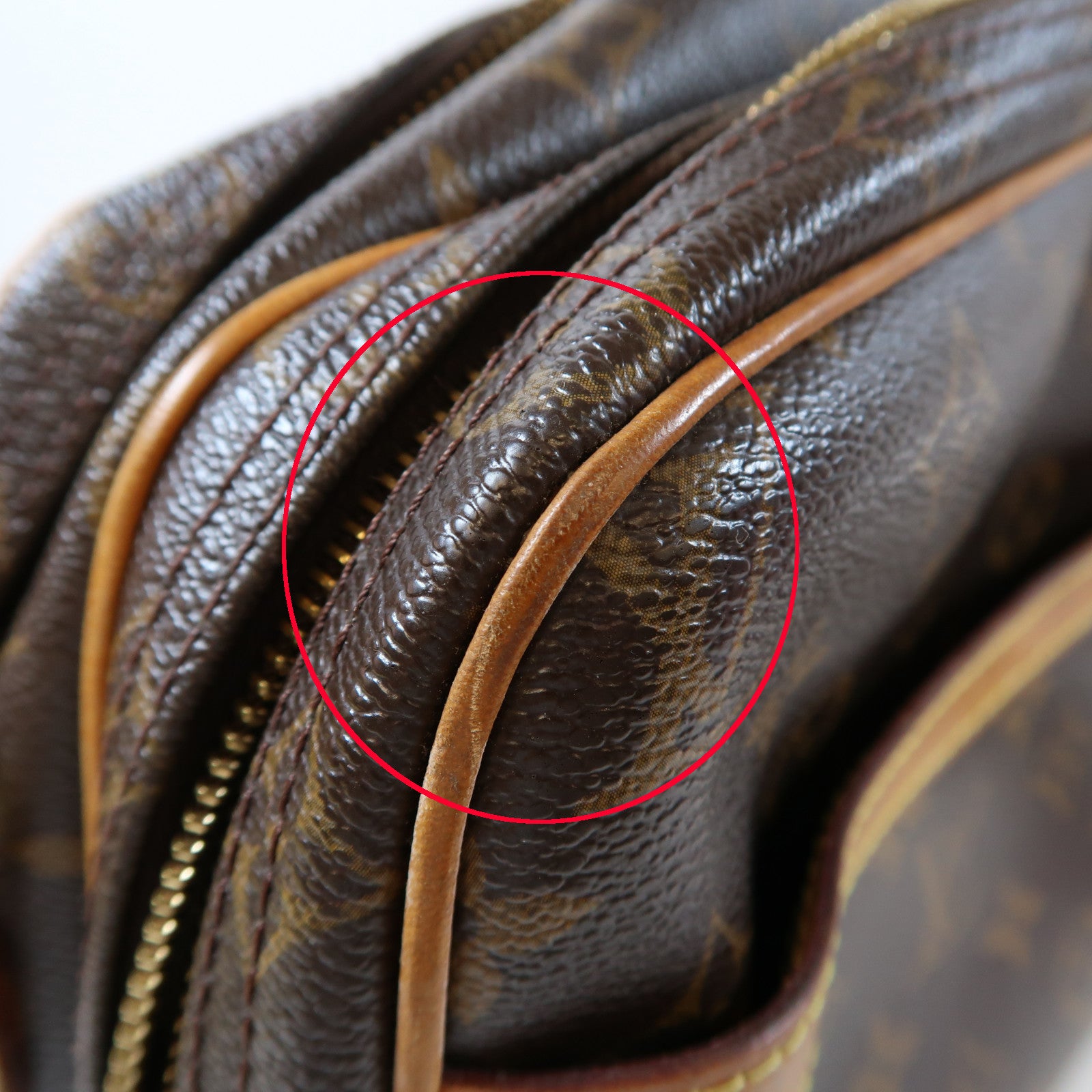 LOUIS VUITTON Monogram Reporter PM金扣肩背袋啡色