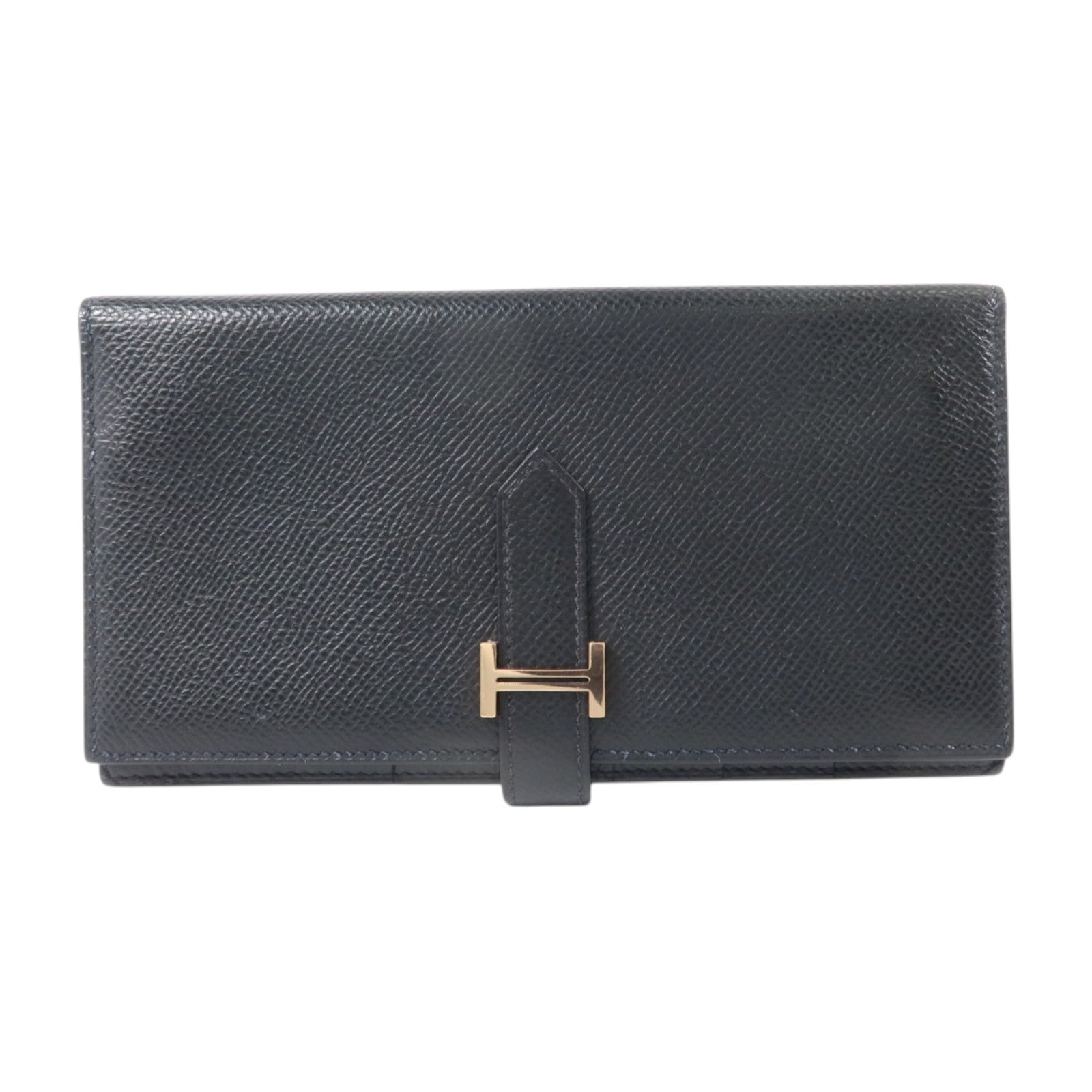 HERMES Epsom皮革Bearn Wallet長錢包Noir