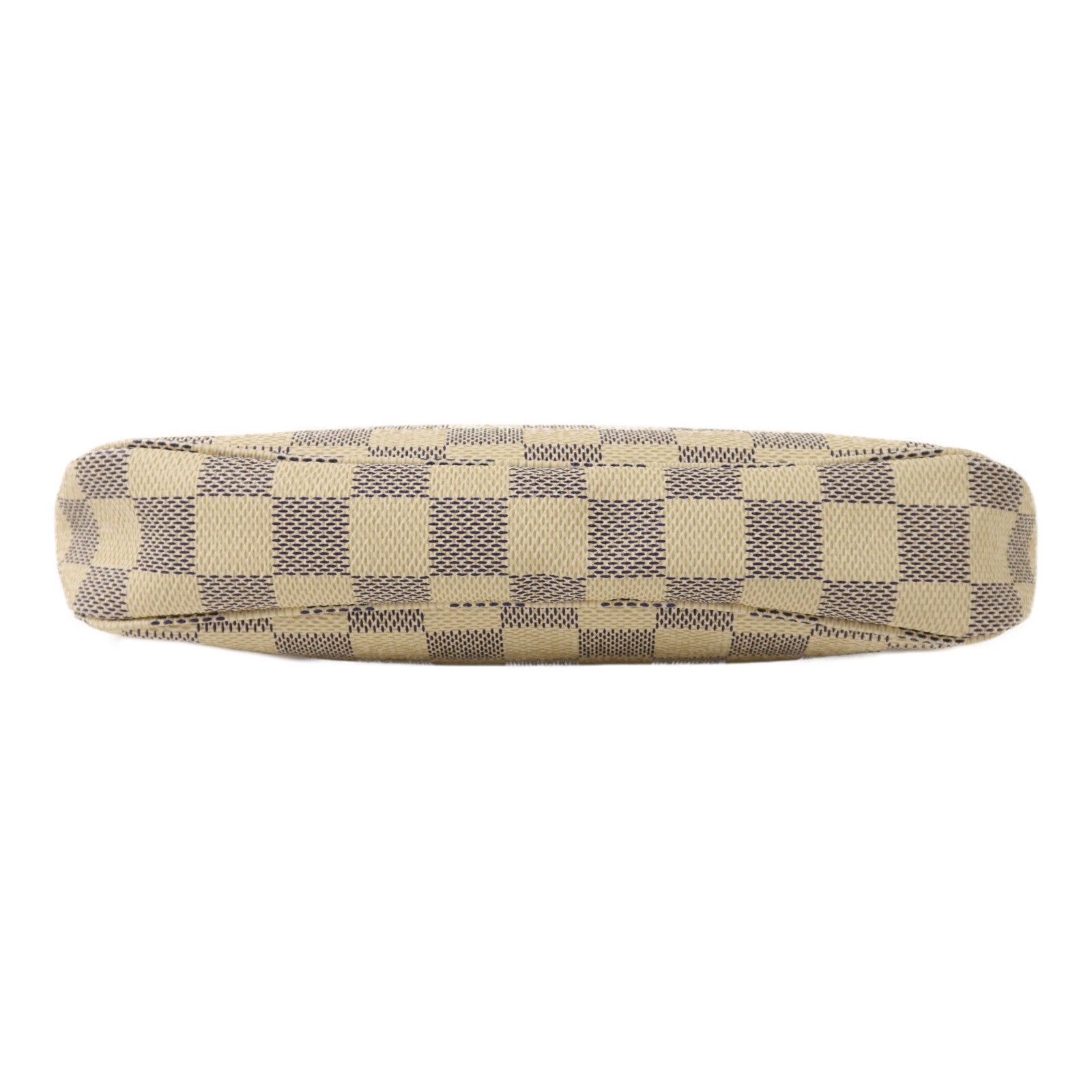 LOUIS VUITTON Damier Azur Pochette Accessories金扣手挽袋