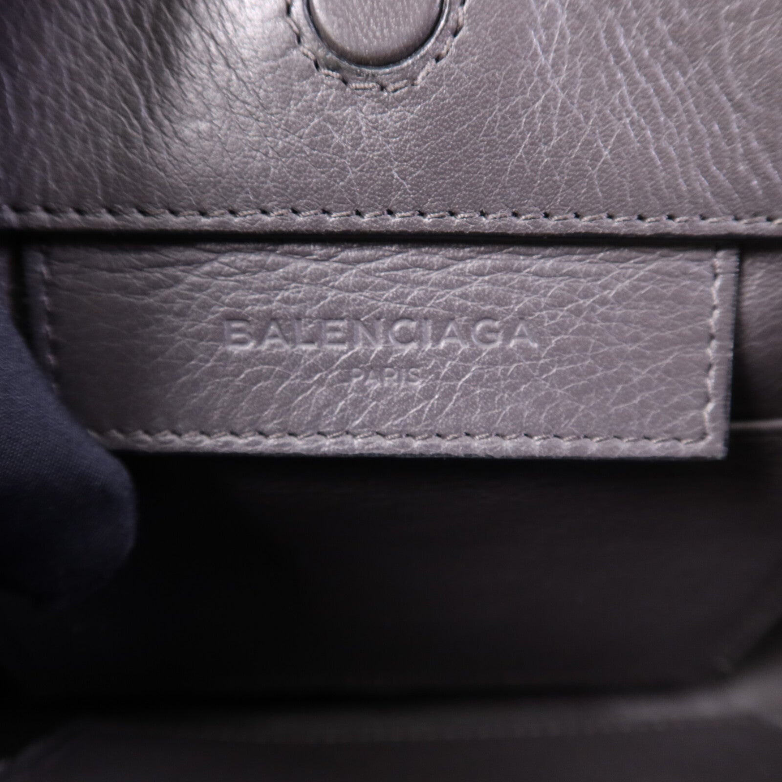 BALENCIAGA 牛皮皮革Shoulder Bag銀扣手挽肩背兩用袋
