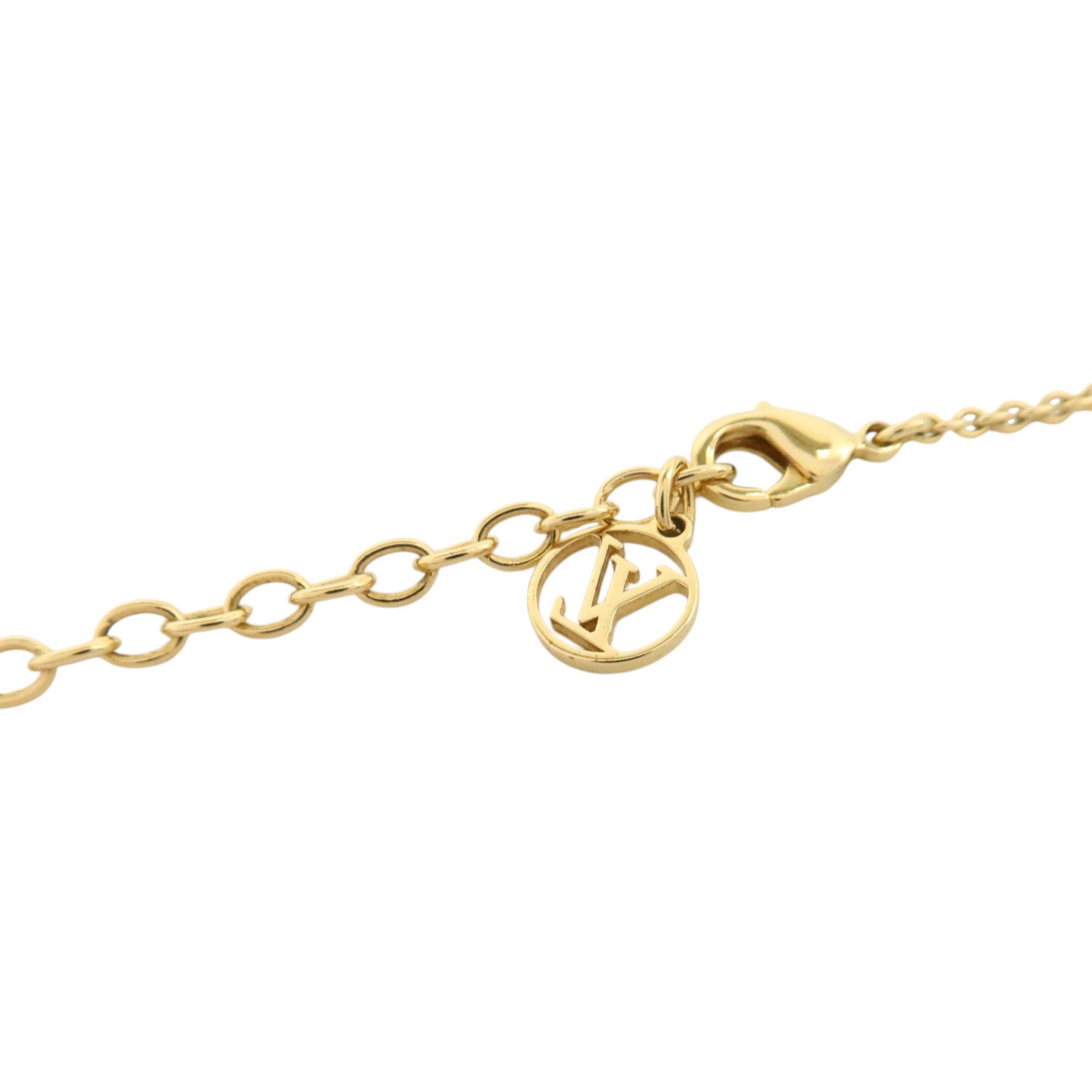 LOUIS VUITTON 金屬/PVC LV Floragram Necklace金扣項鏈