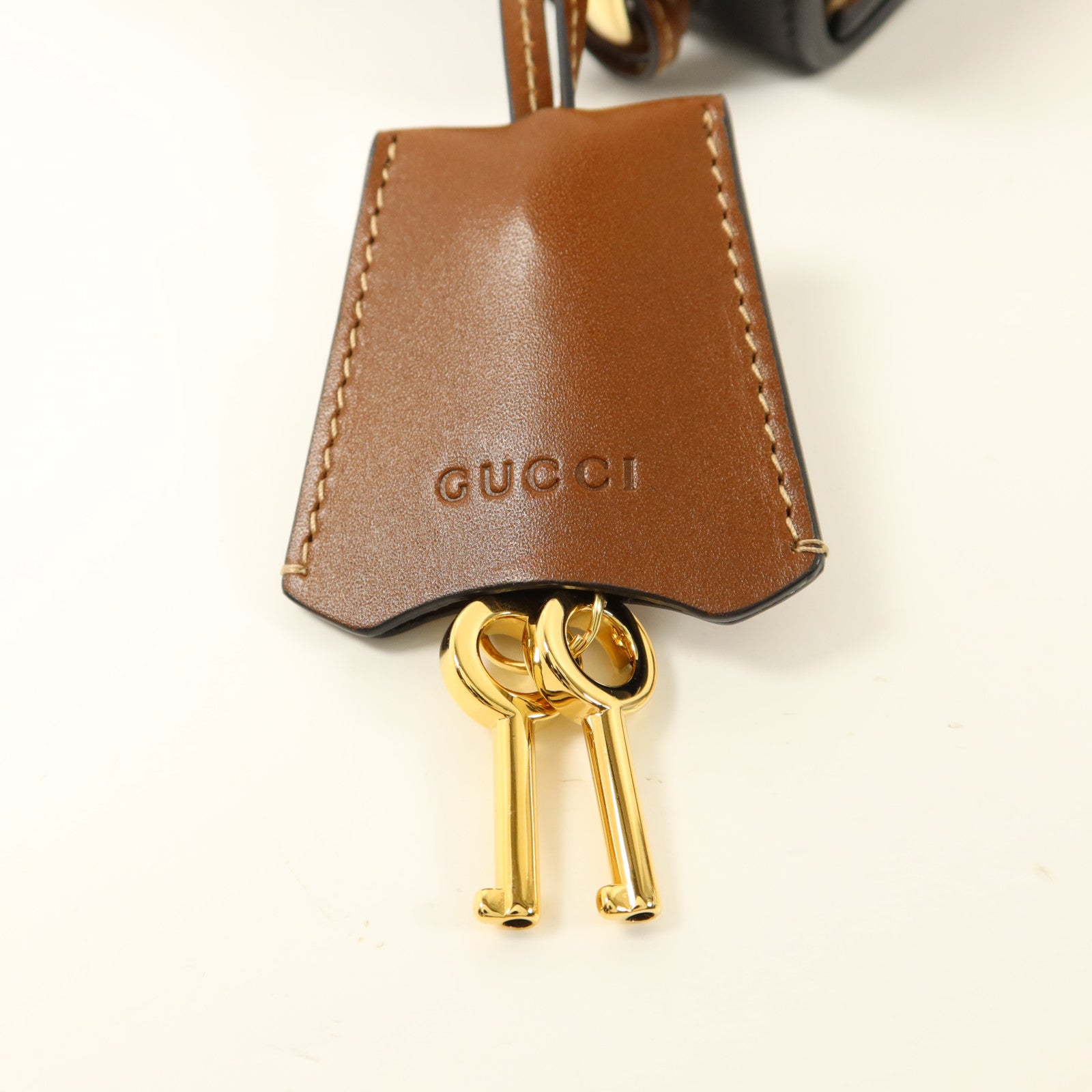 GUCCI 塗層帆布/牛皮皮革Padlock Supreme手挽肩背兩用袋