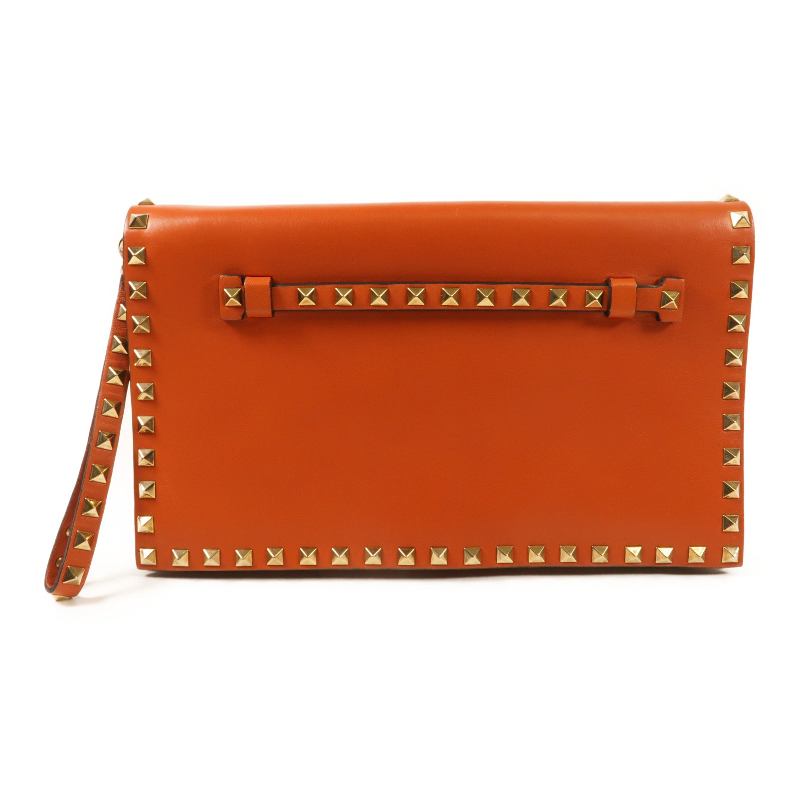 Valentino 【激減優惠】牛皮皮革Clutch金扣手拿包