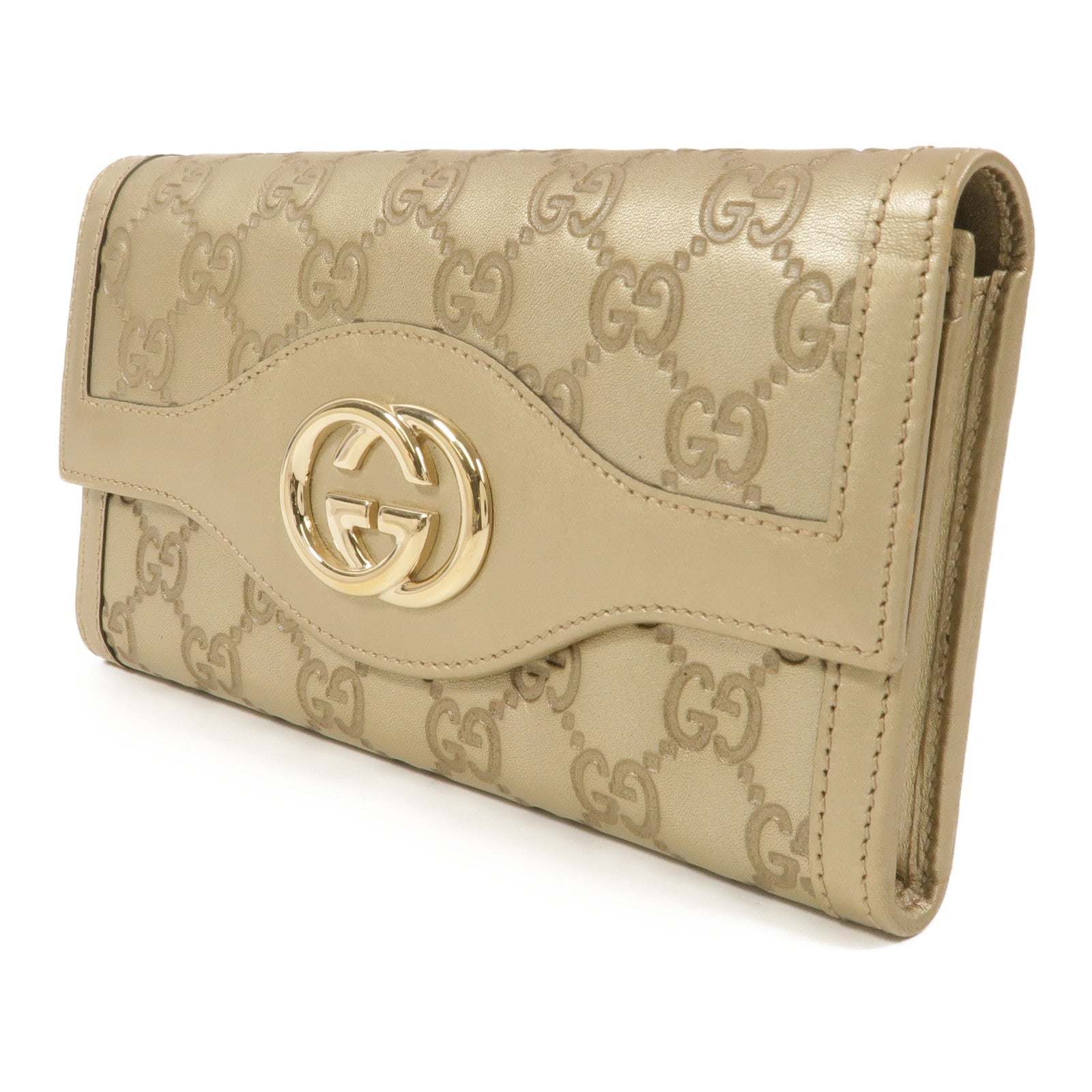 GUCCI 牛皮皮革Interlocking G Long Wallet長錢包