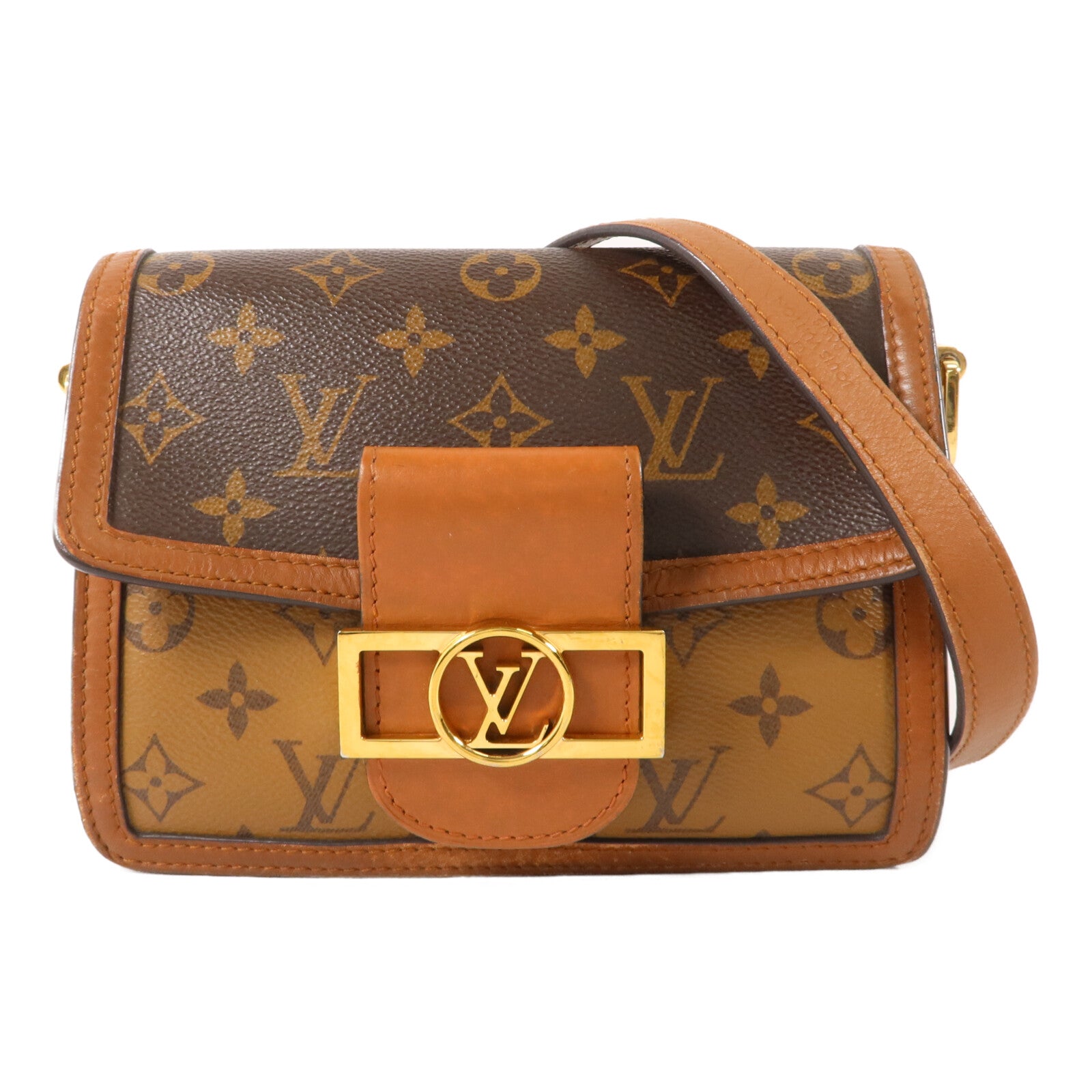 LOUIS VUITTON Monogram Reverse Mini Dauphine肩背袋