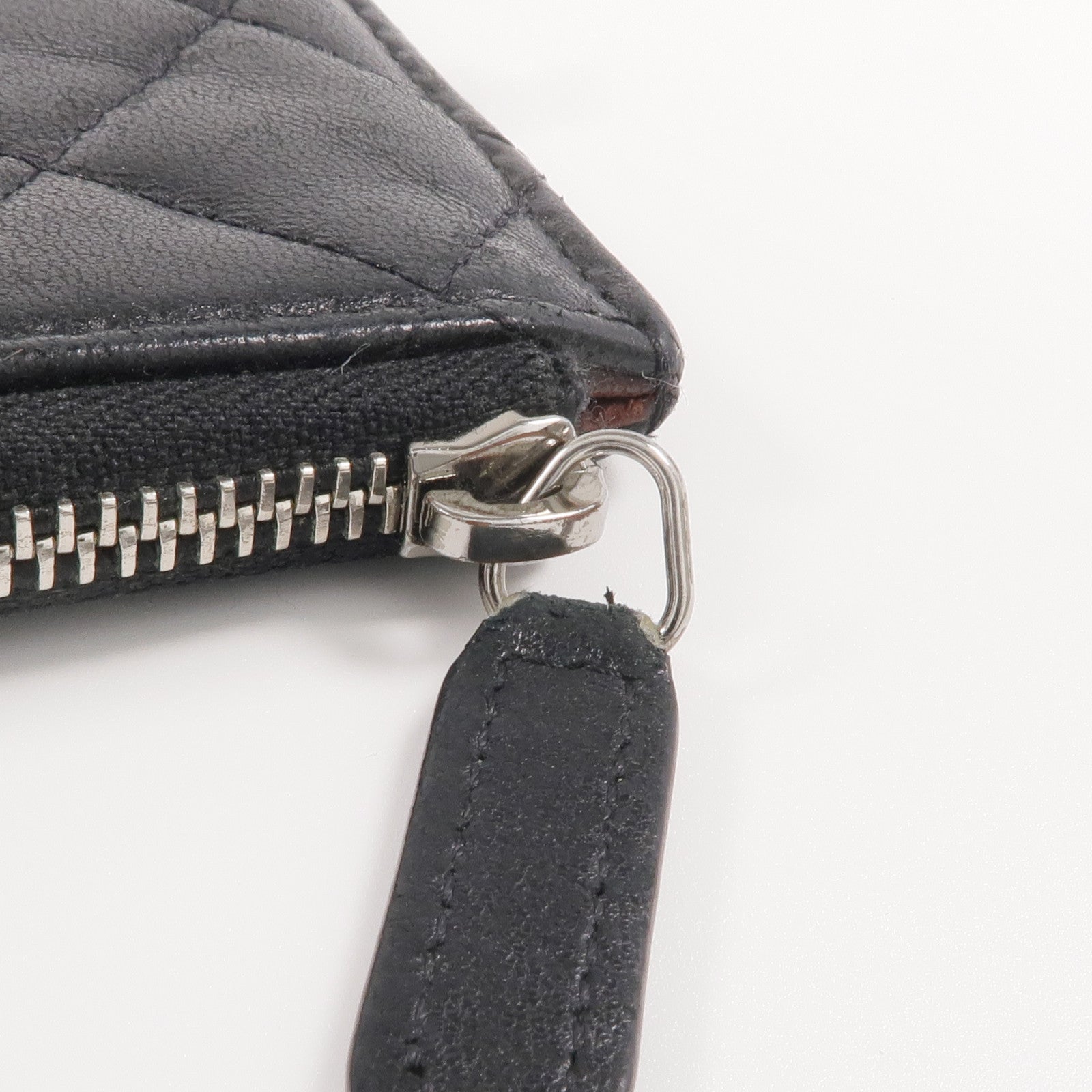 CHANEL 羊皮皮革Long Wallet/Pouch銀扣長錢包