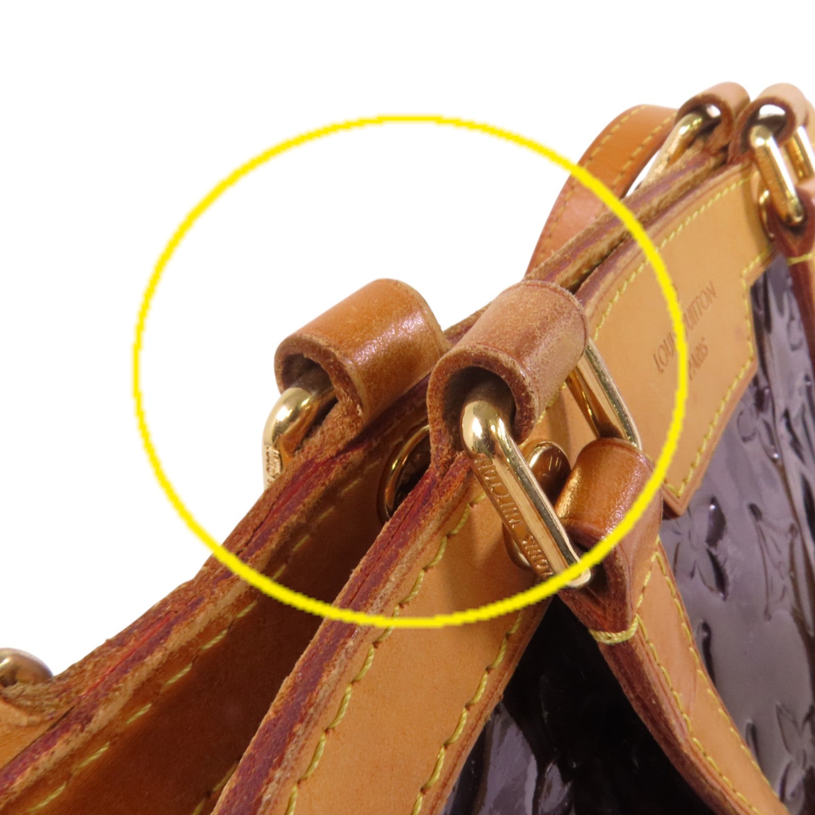 LOUIS VUITTON LV GHW Brea MM Handbag Shoulder Bag M91619 Mono-Vernis Wine-Red