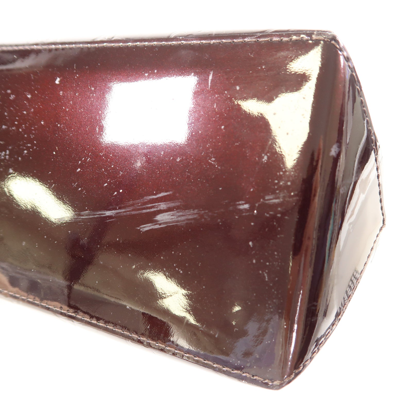 LOUIS VUITTON Vernis Wilshire MM金扣肩背袋/手挽袋