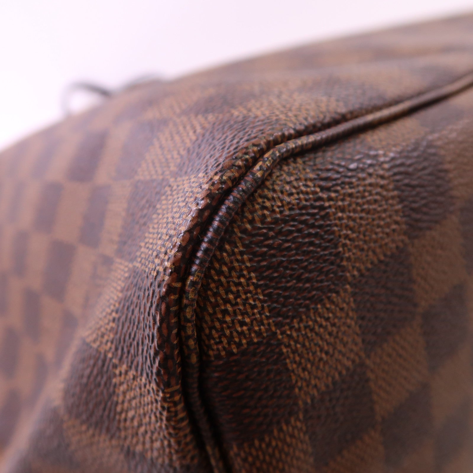LOUIS VUITTON Damier Neverfull MM金扣肩背袋/手挽袋