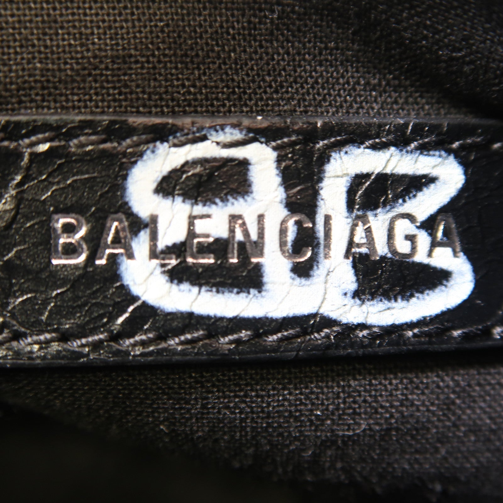 BALENCIAGA 牛皮皮革Le Cagole銀扣肩背袋黑色/淺藍色