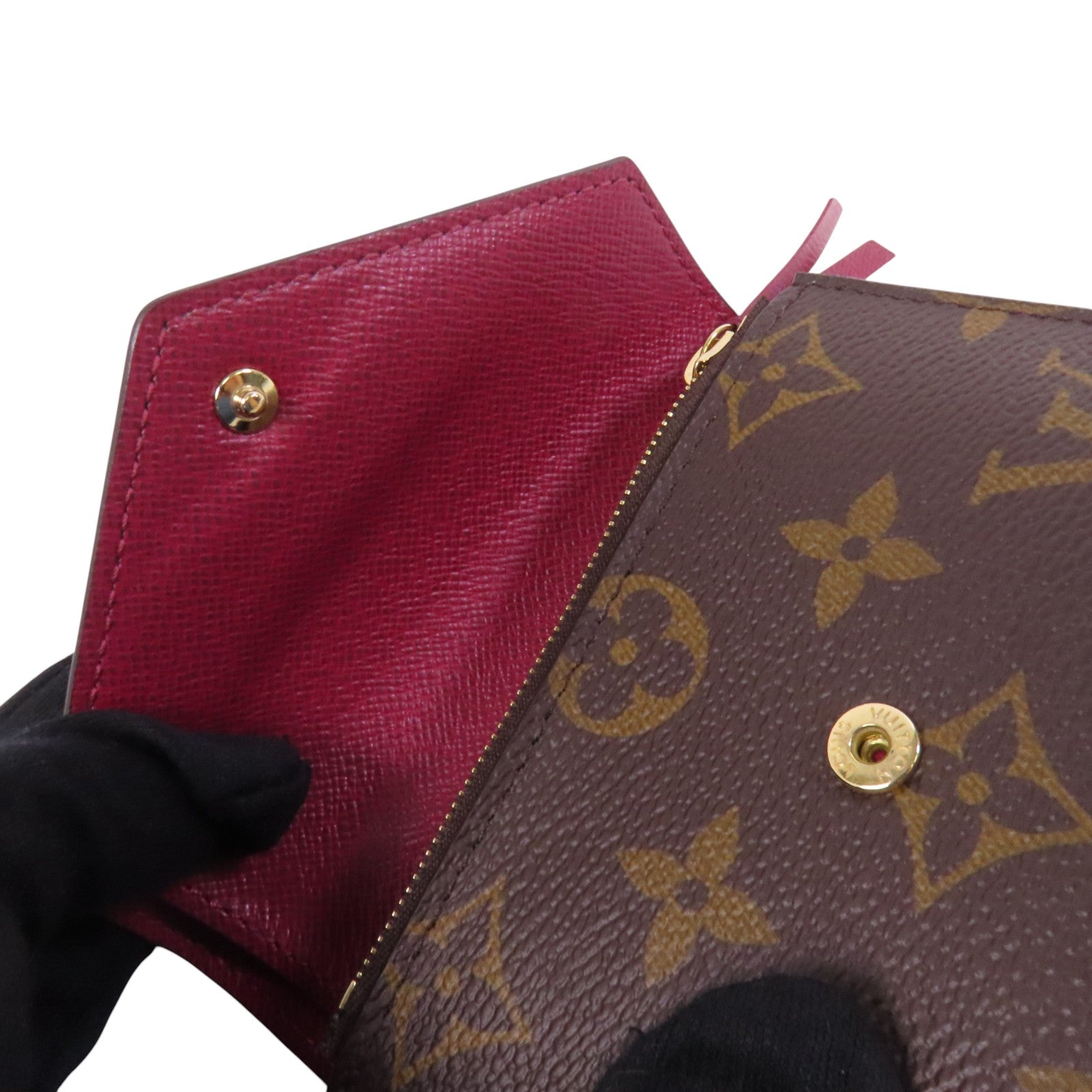 LOUIS VUITTON Monogram Victorine Wallet金扣短錢包