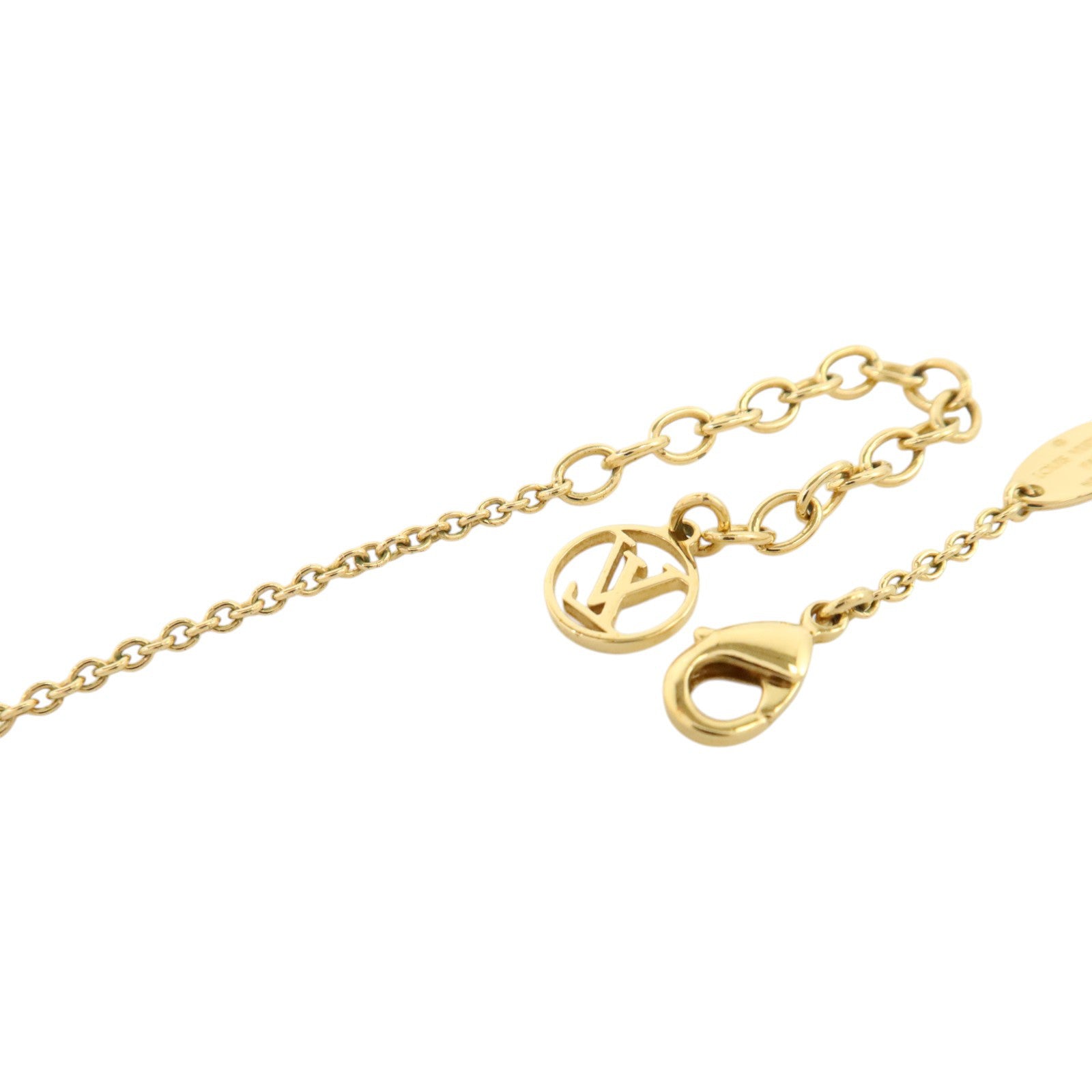 LOUIS VUITTON 金屬/PVC LV Floragram Necklace金扣項鏈