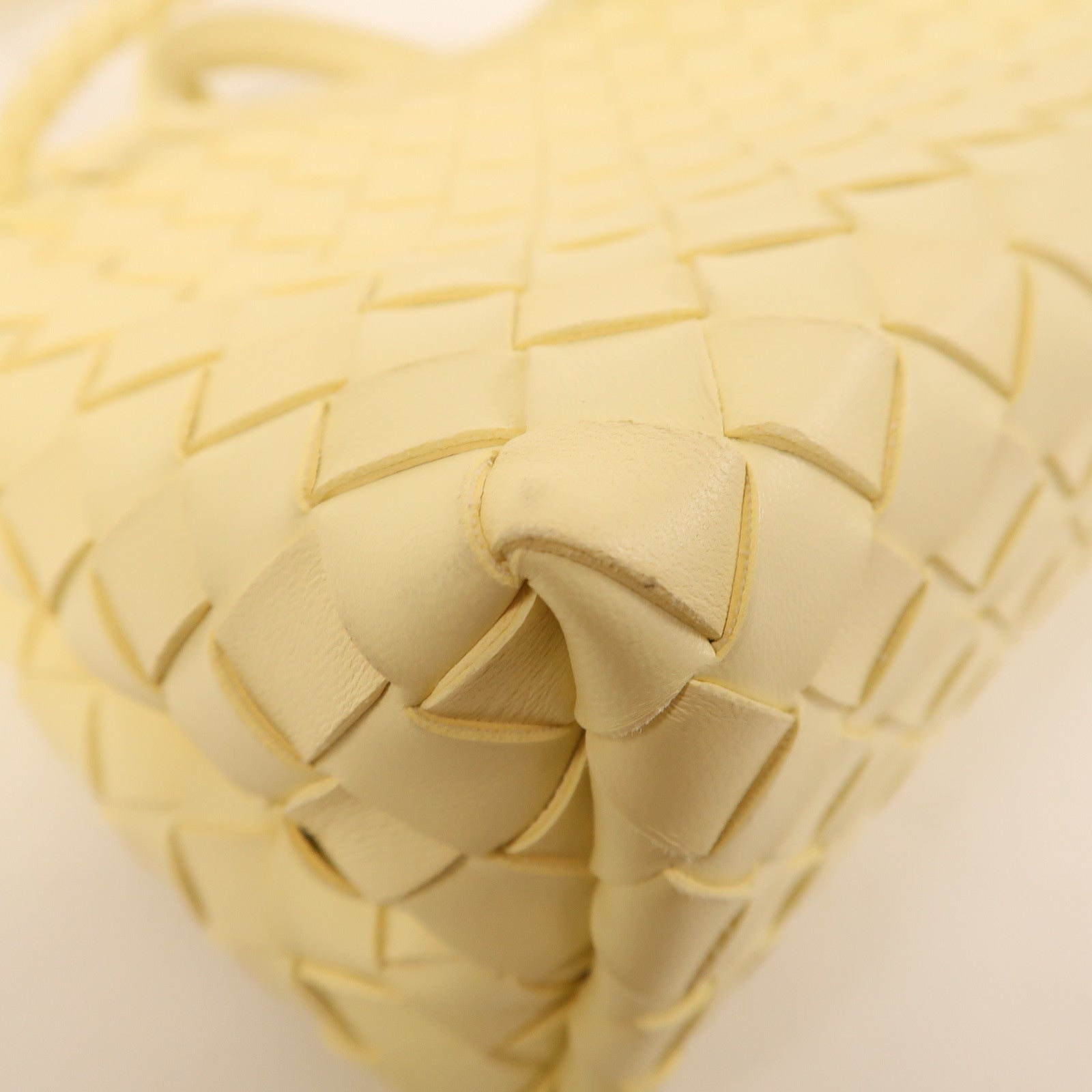 BOTTEGA VENETA 織紋皮革Small Andiamo With Chain金扣手挽肩背兩用袋黃色