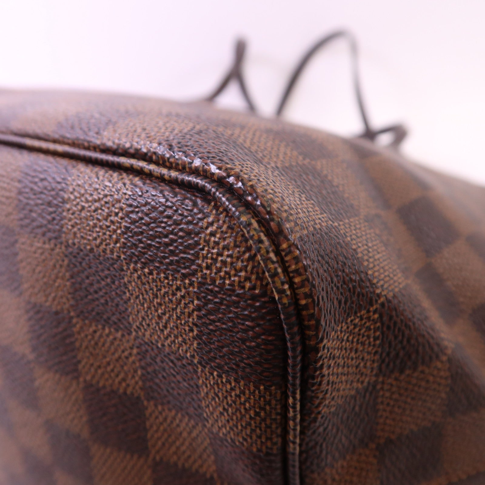 LOUIS VUITTON Damier Neverfull MM金扣肩背袋/手挽袋