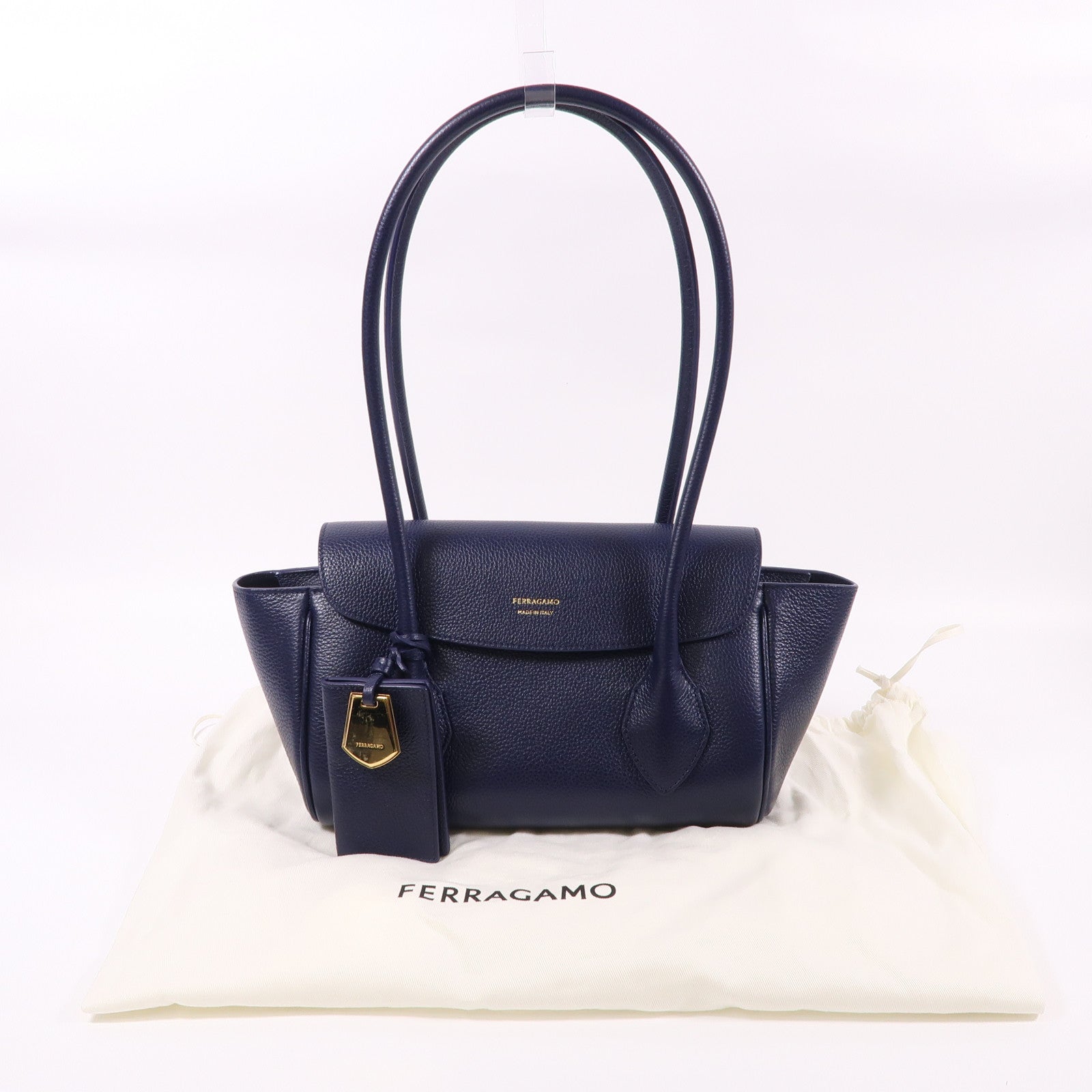 Salvatore Ferragamo 【激減優惠】牛皮皮革Small East West Tote肩背袋