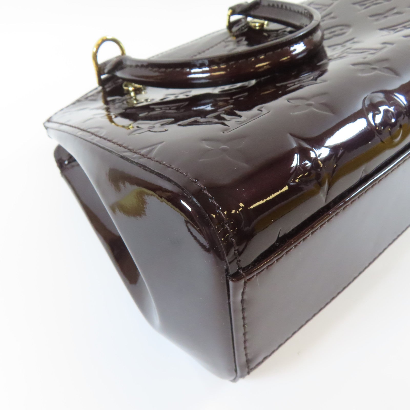 LOUIS VUITTON 【激減優惠】Vernis Brera PM金扣手挽肩背兩用袋啡色