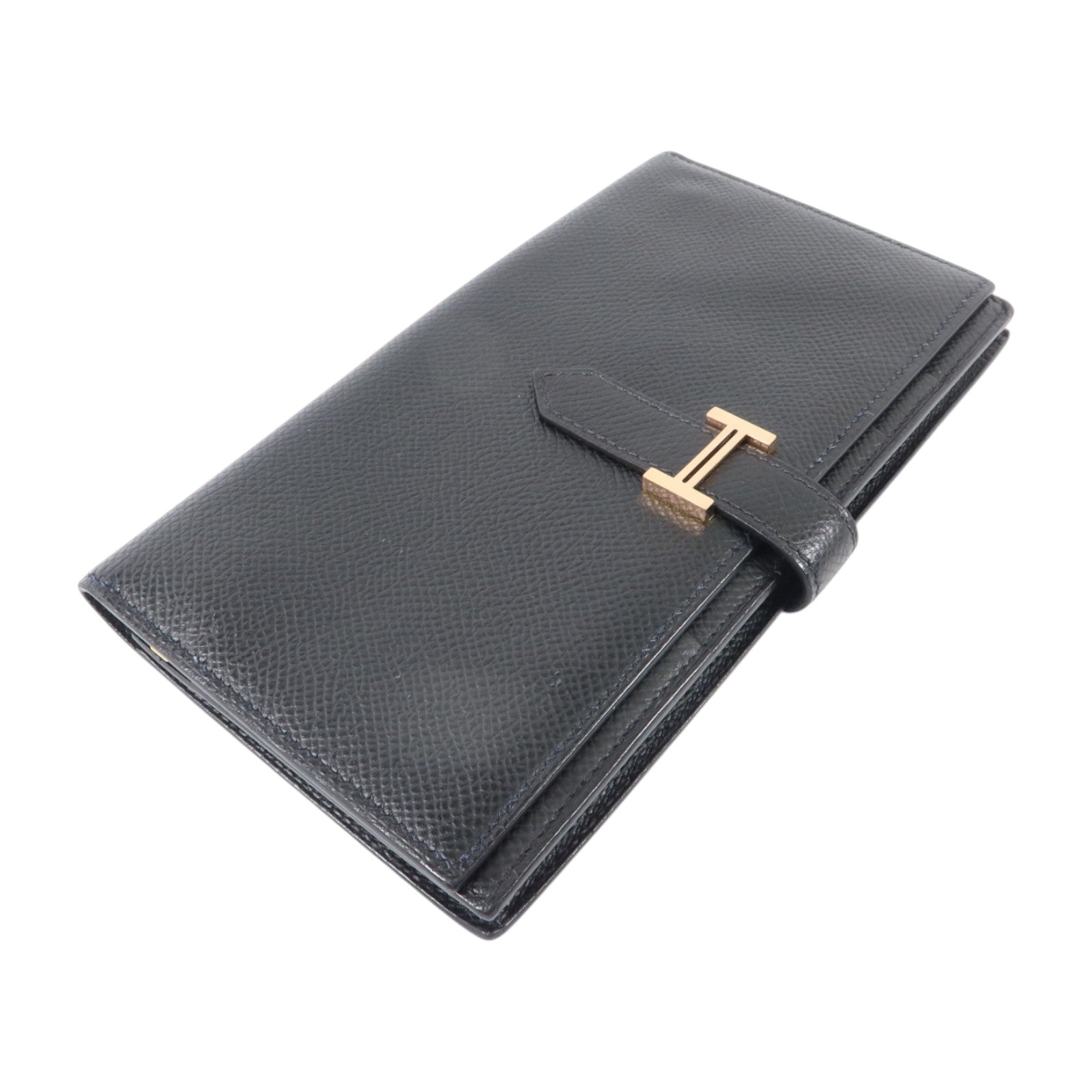HERMES Epsom皮革Bearn Wallet長錢包Noir