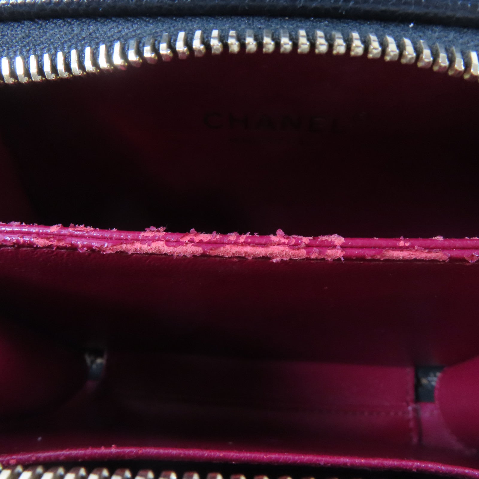 CHANEL 【激減優惠】菱格牛皮皮革Vanity Case金扣手挽肩背兩用袋黑色