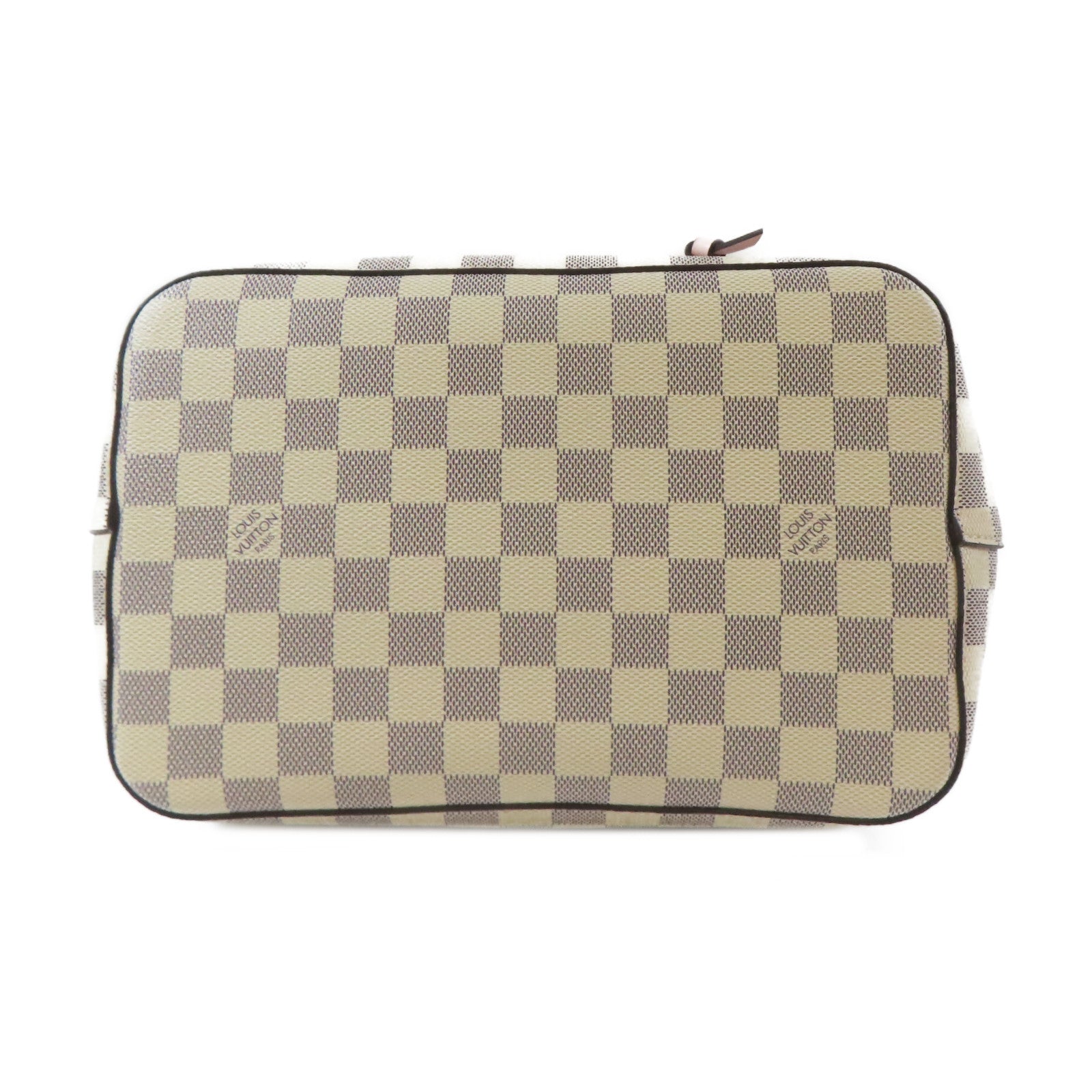LOUIS VUITTON 【激減優惠】Damier Azur Neo Noe MM金扣肩背袋白色/粉紅色