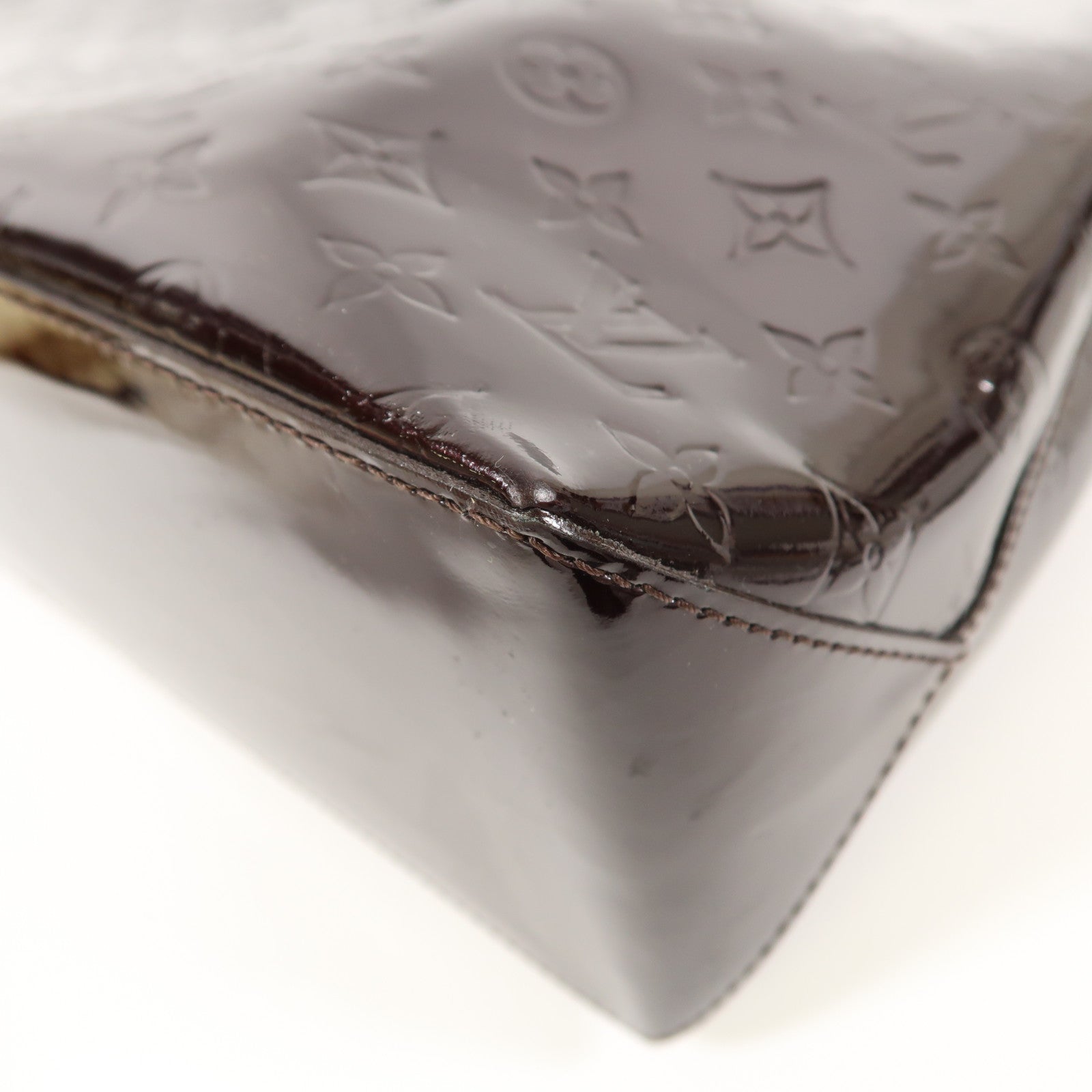 LOUIS VUITTON Vernis Wilshire MM金扣肩背袋/手挽袋