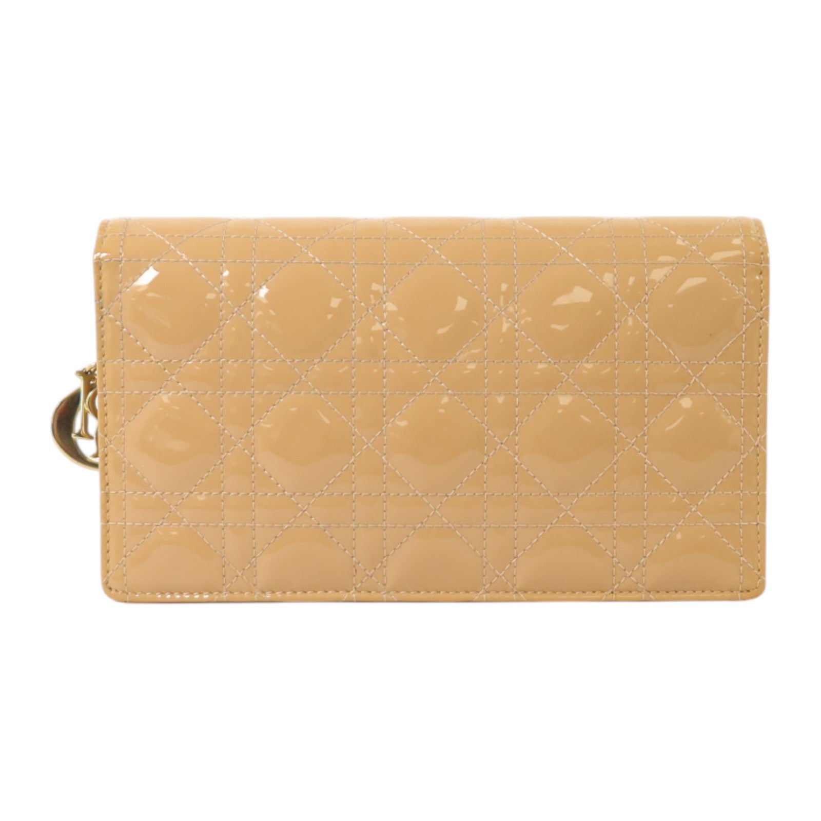 Dior 漆皮皮革Lady Dior Pouch With Chain金扣鏈帶肩背袋