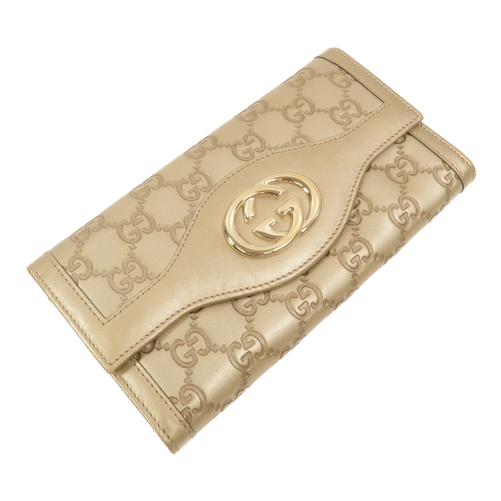 GUCCI 牛皮皮革Interlocking G Long Wallet長錢包