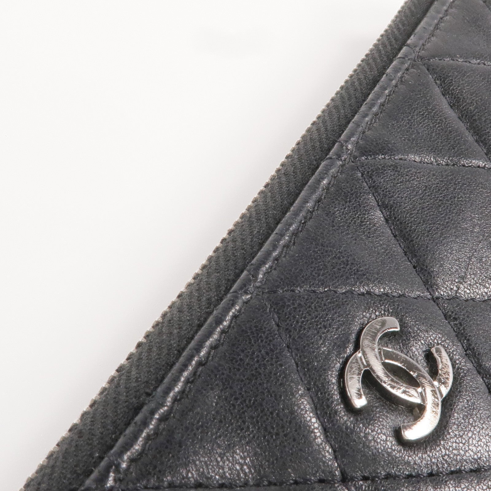 CHANEL 羊皮皮革Long Wallet/Pouch銀扣長錢包