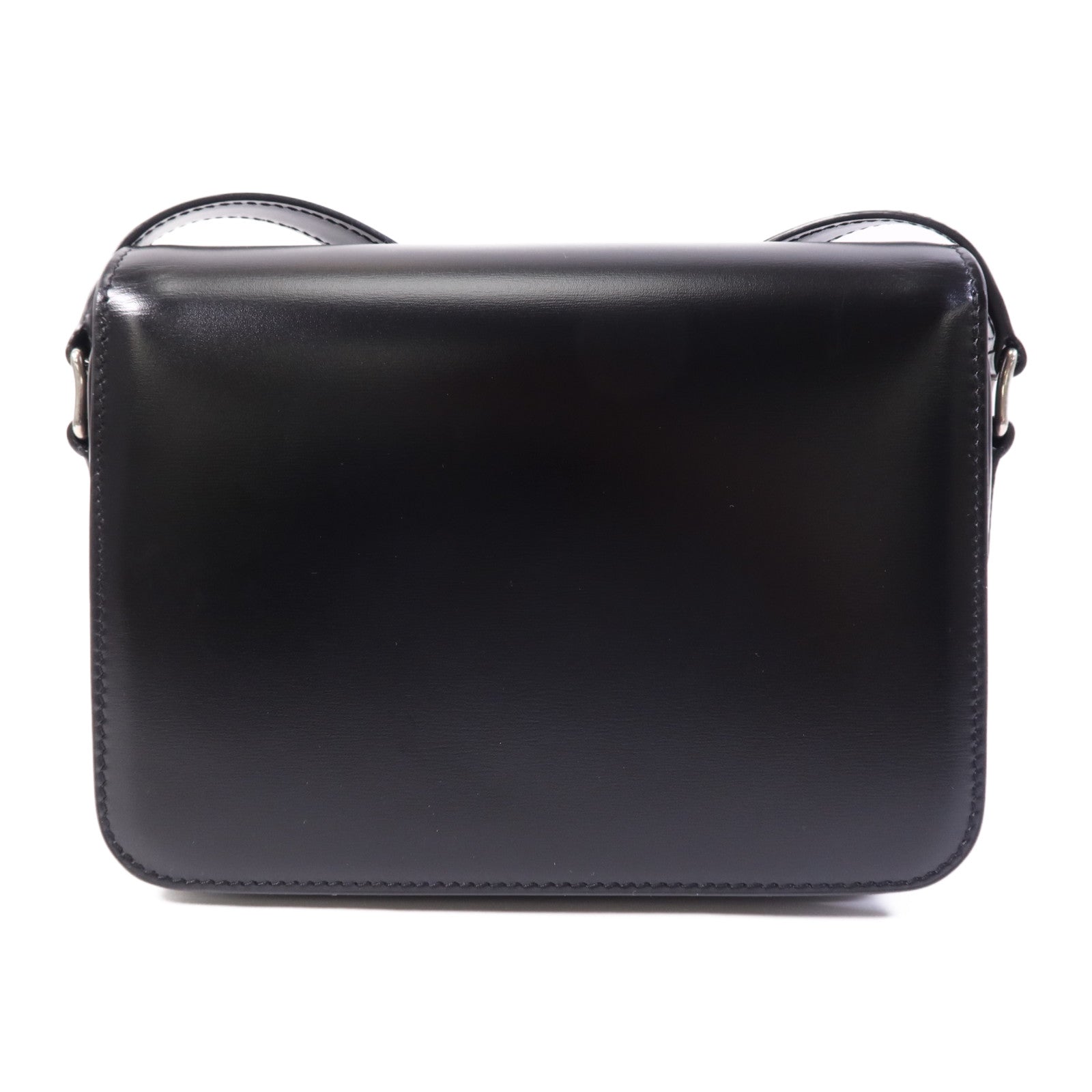 CELINE 牛皮皮革Teen Troimphe銀扣肩背袋