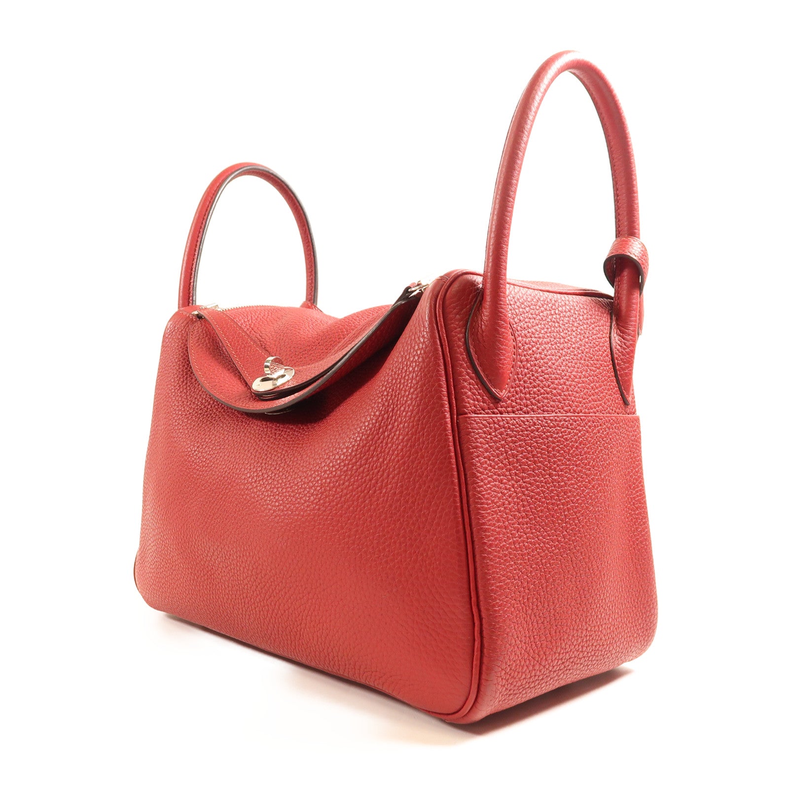 HERMES Clemence皮革Lindy 30銀扣手挽肩背兩用袋