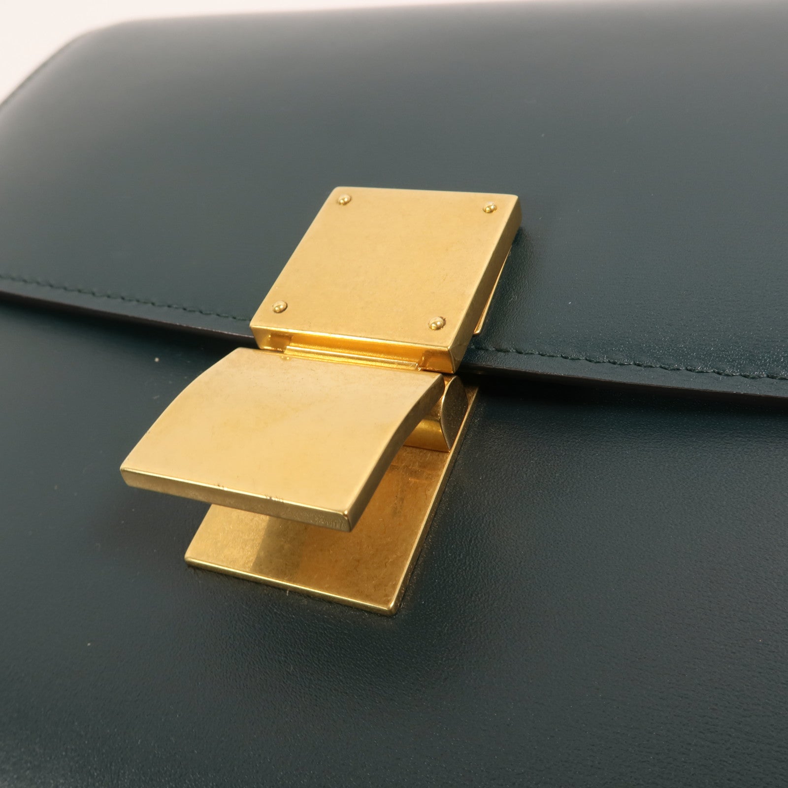 CELINE 【激減優惠】牛皮皮革Classic Box金扣肩背袋