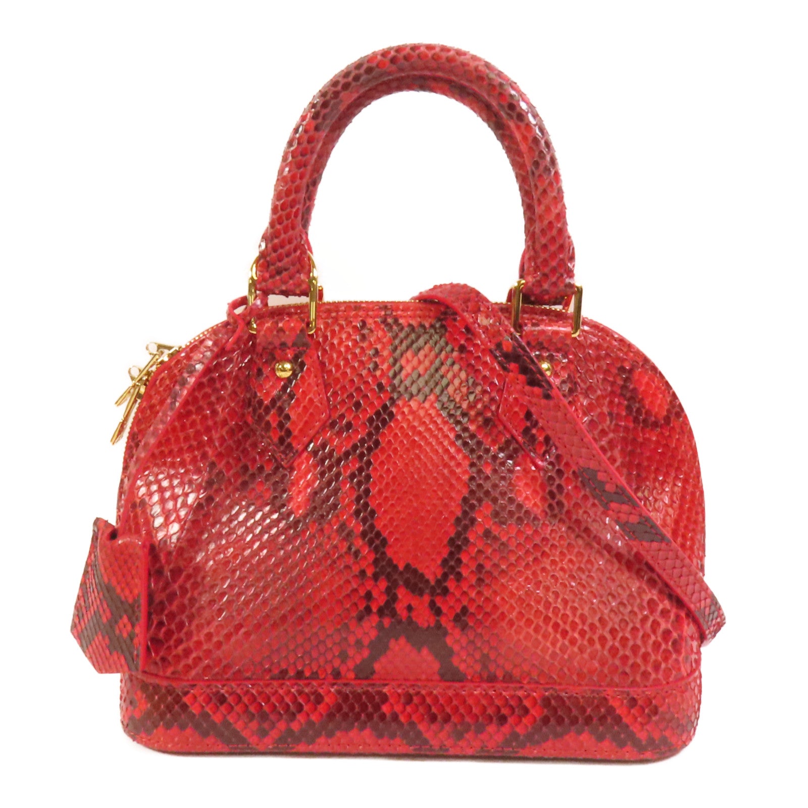 LOUIS VUITTON 蛇皮皮革Alma BB金扣手挽肩背兩用袋